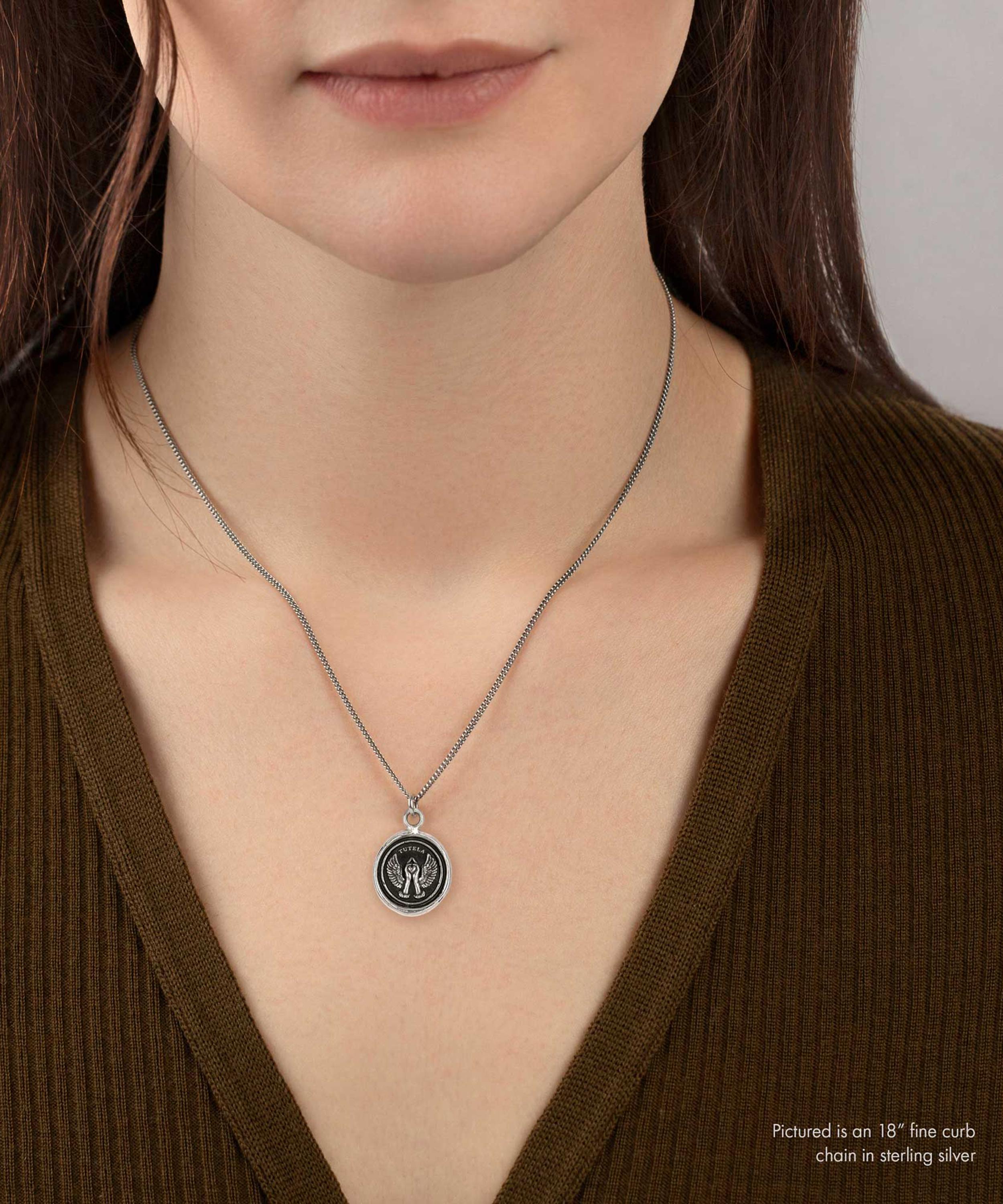 Pyrrha - Sterling Silver Love and Protection Pendant Necklace image number 1