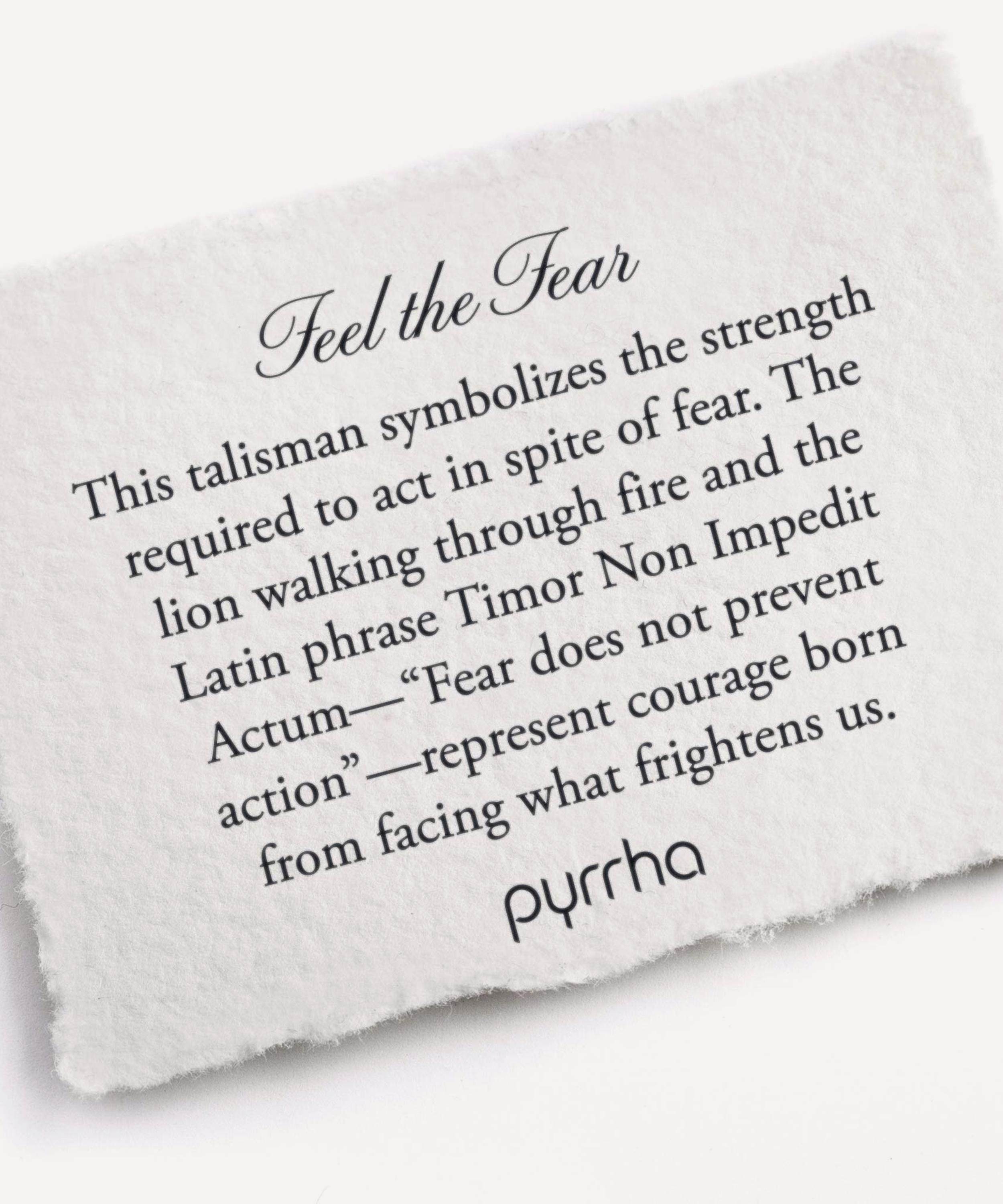 Pyrrha - Sterling Silver Feel the Fear Pendant Necklace image number 4