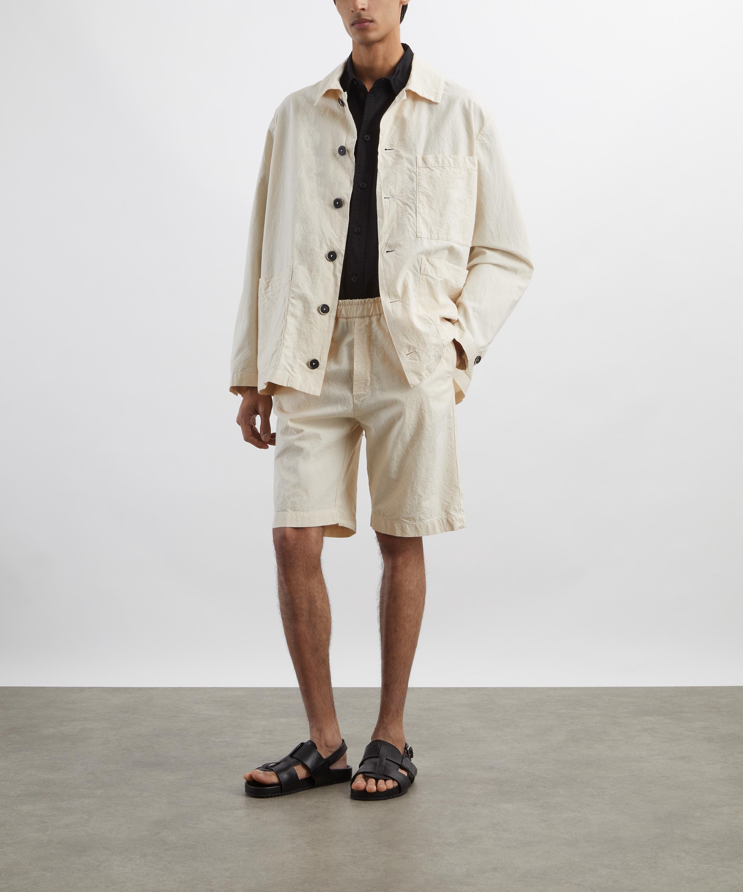 Barena - Ecru Canariol Cotton Shorts image number 1