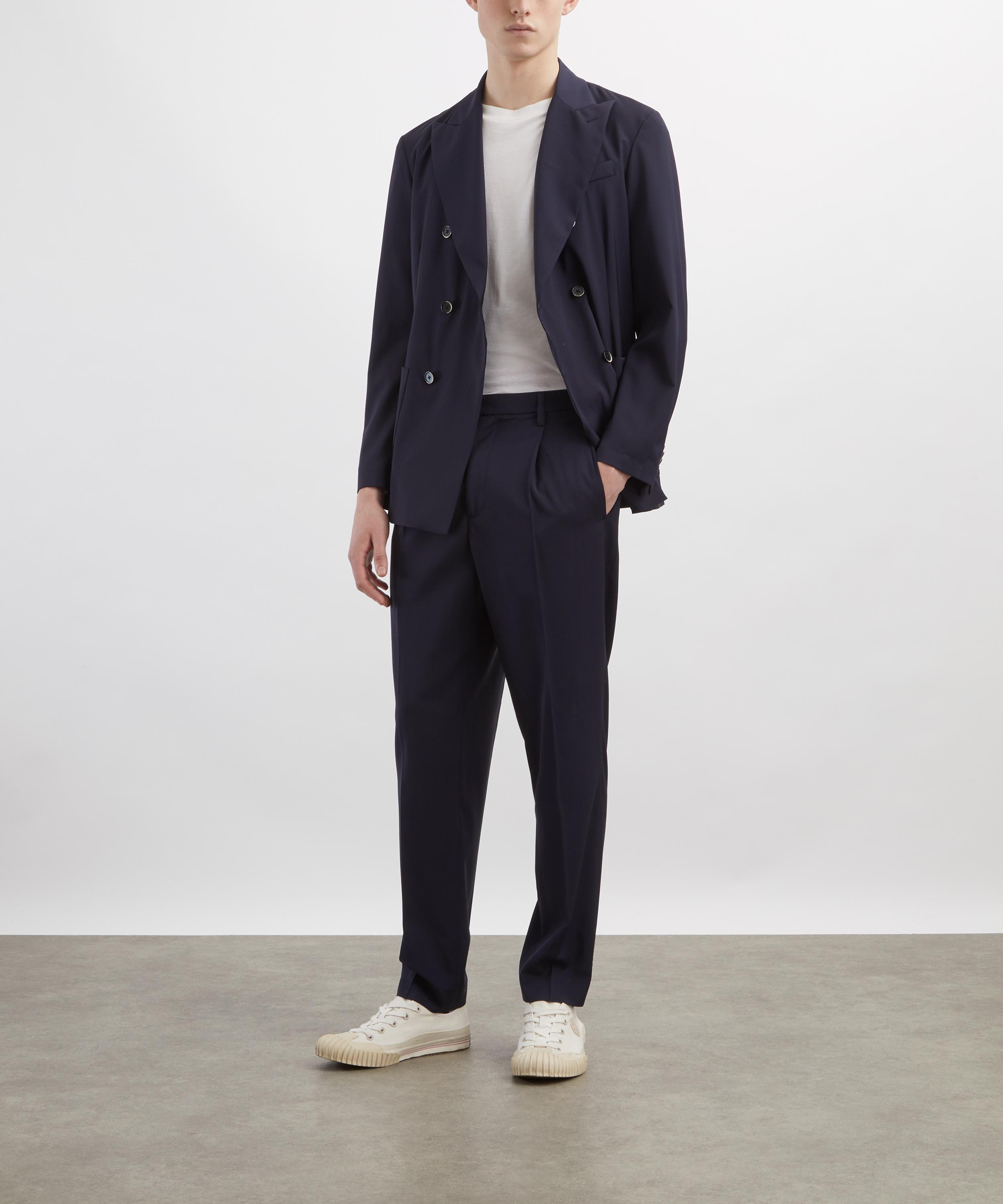 Barena - Navy Masco Tropical Wool Trousers image number 1