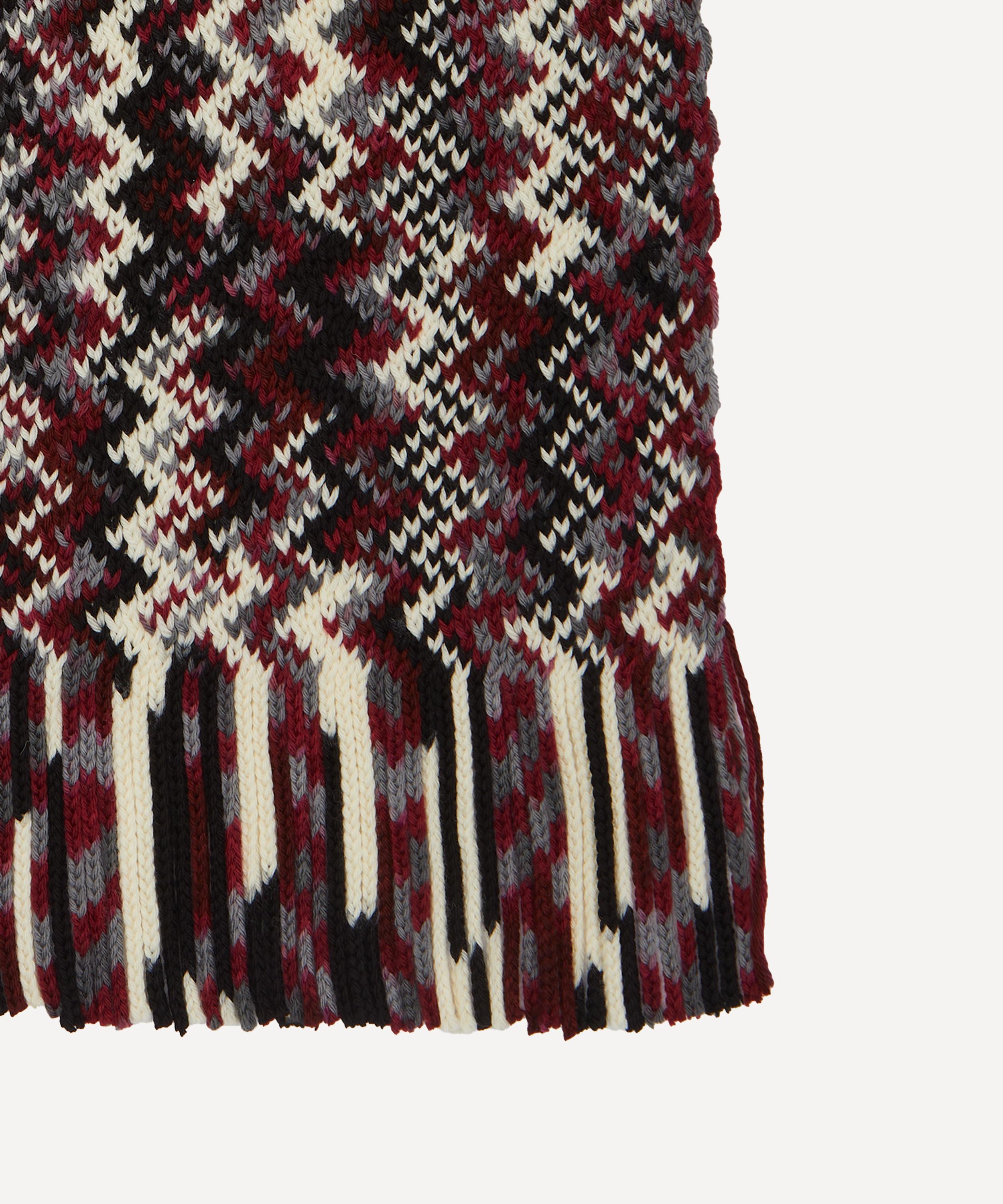 Missoni - Red Zig-Zag Fringed Wool Scarf image number 2