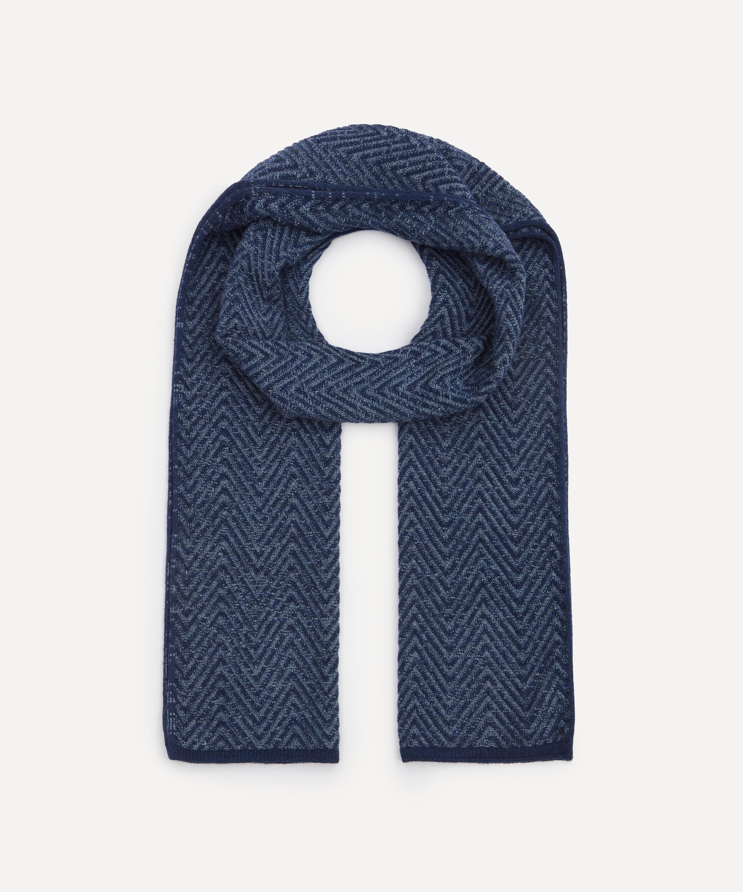 Missoni - Blue Zig-Zag Wool-Blend Scarf