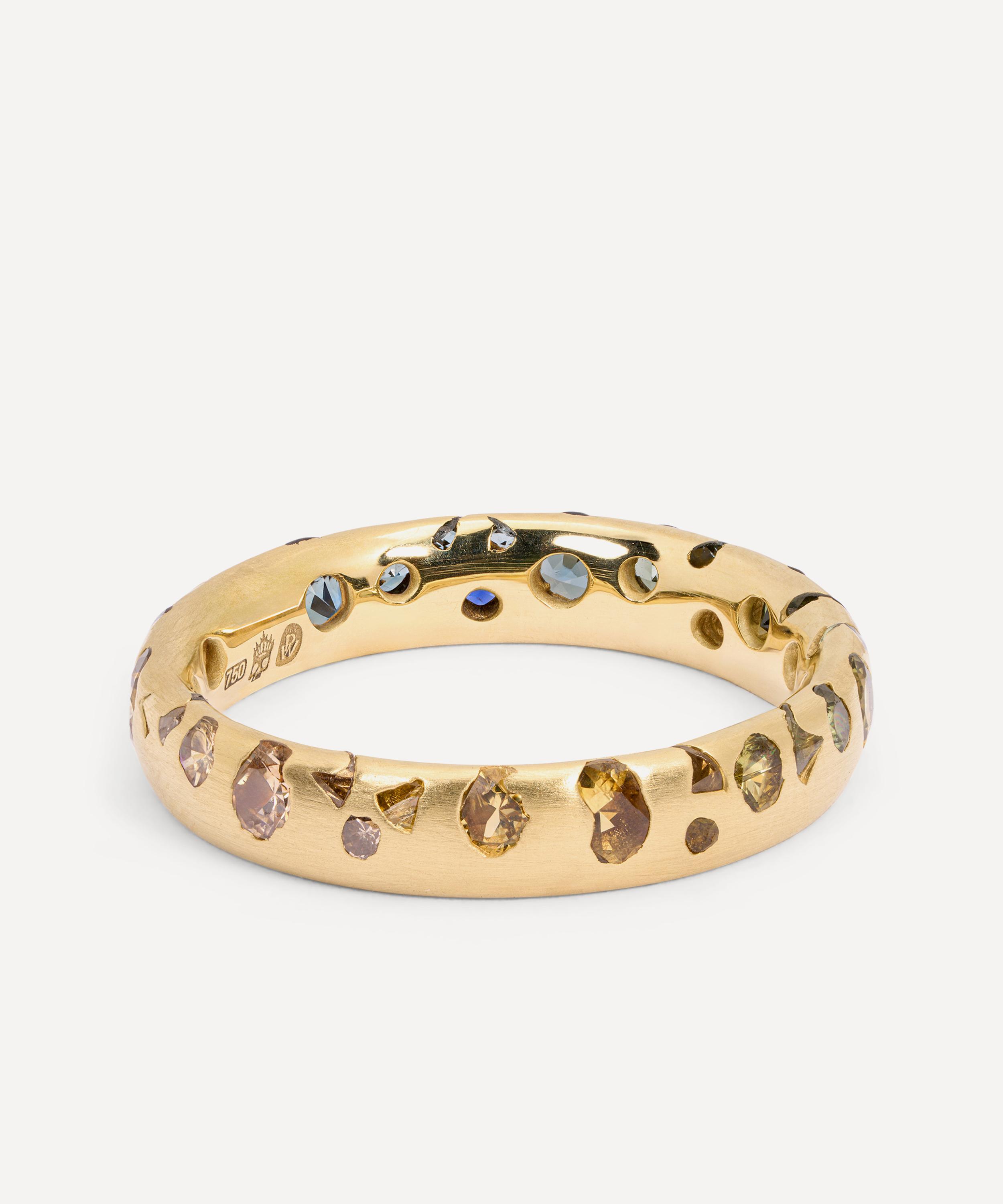 Polly Wales - 18ct Gold Cypress Gradient Confetti Multi-Stone Ring