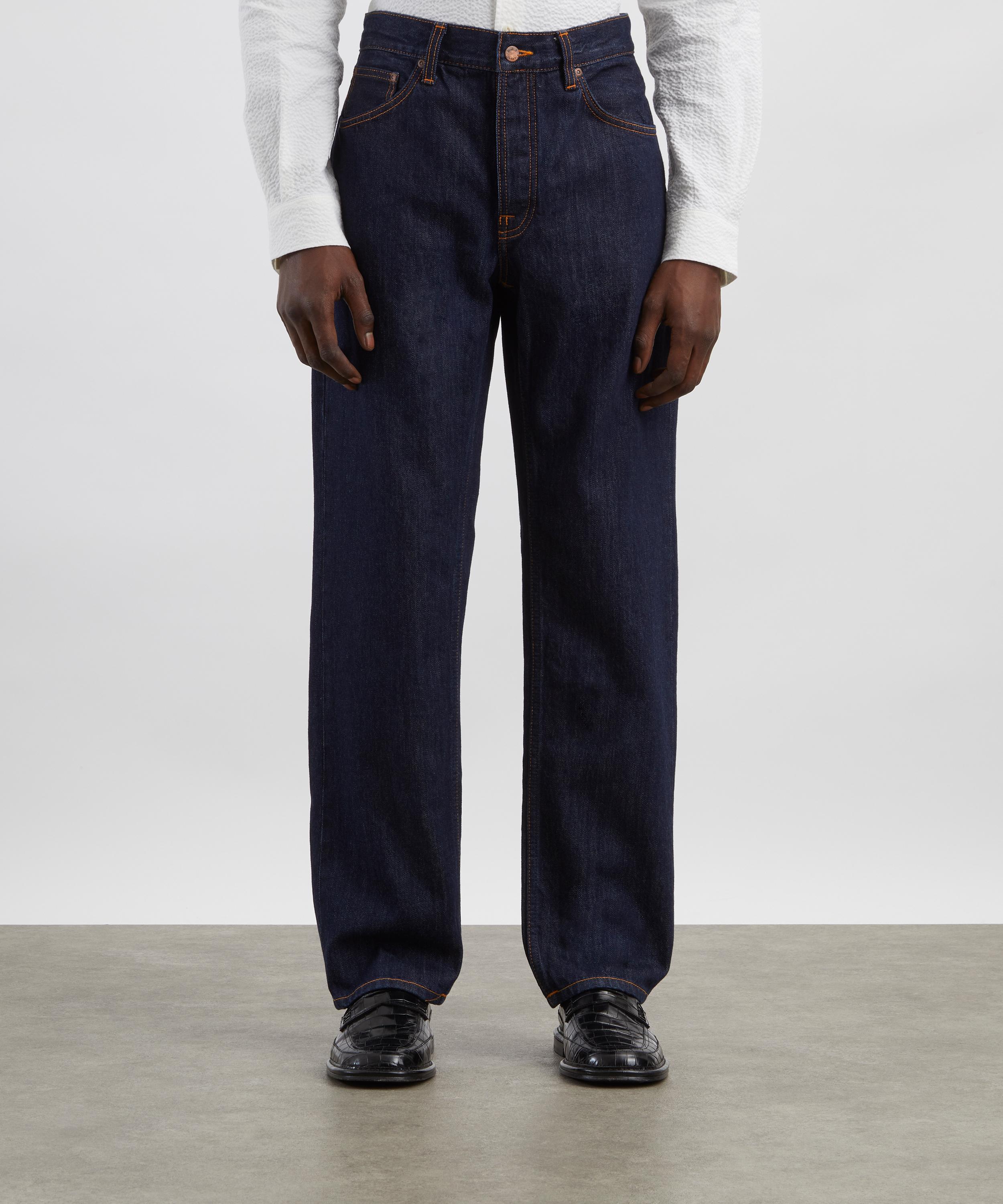 Nudie Jeans - Rad Rufus Blue One Wash Straight-Leg Jeans image number 2