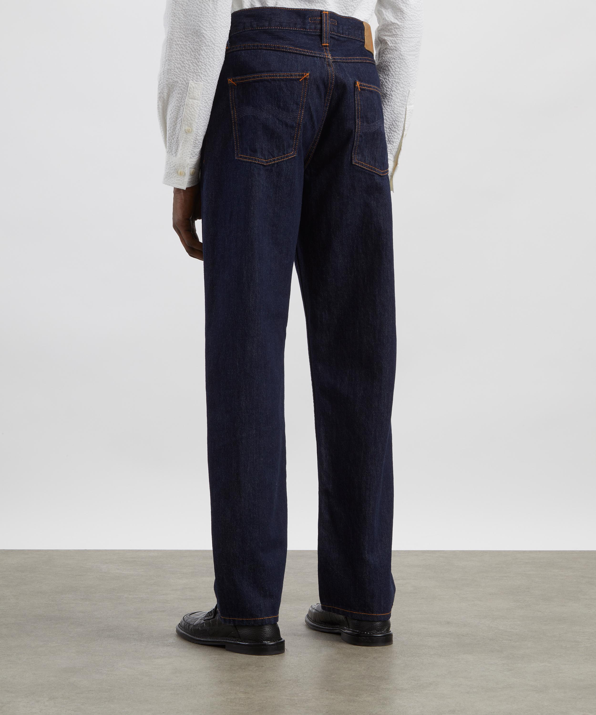 Nudie Jeans - Rad Rufus Blue One Wash Straight-Leg Jeans image number 3