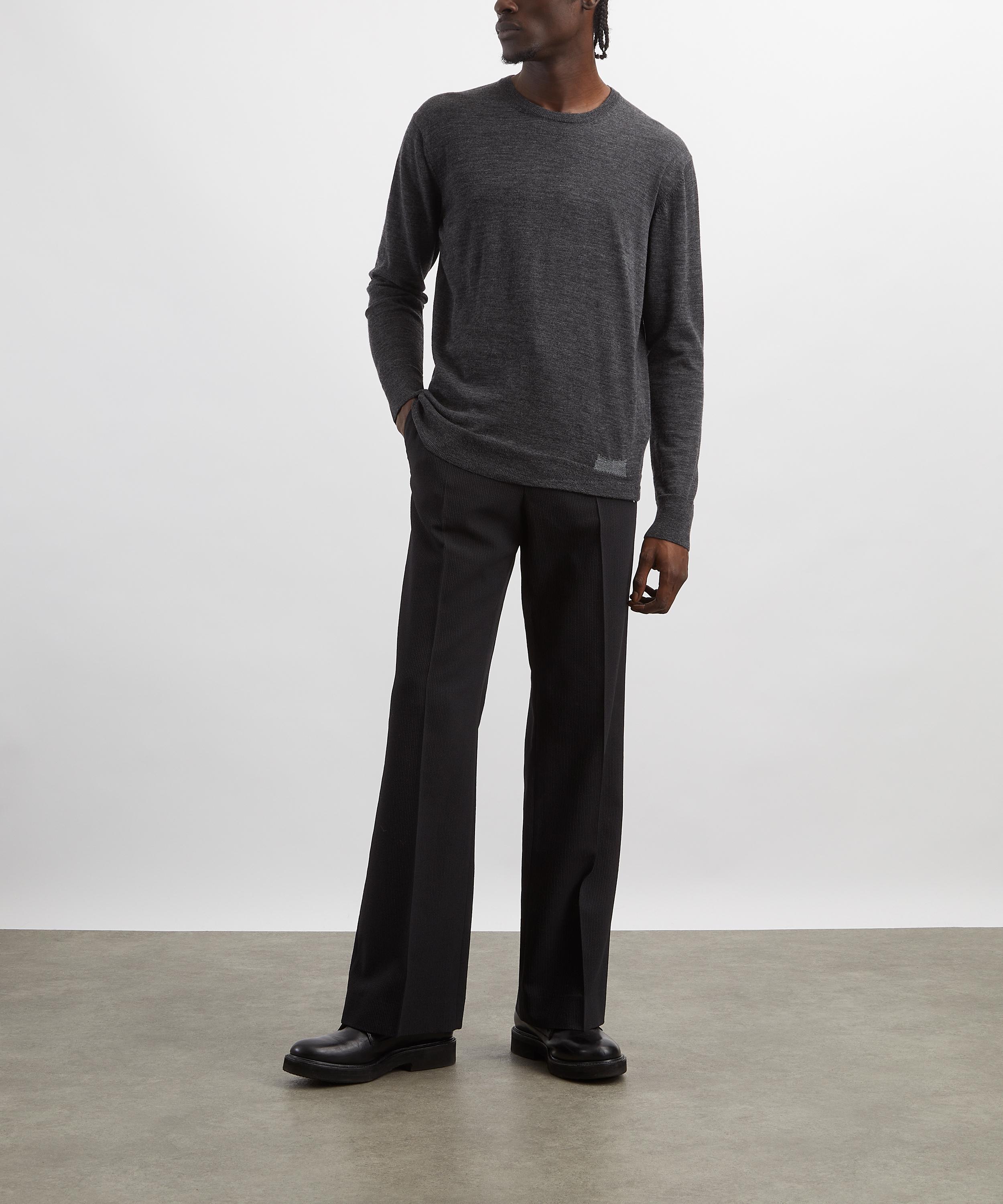 Maison Margiela - Charcoal Elbow Patch Crew-Neck Jumper image number 1