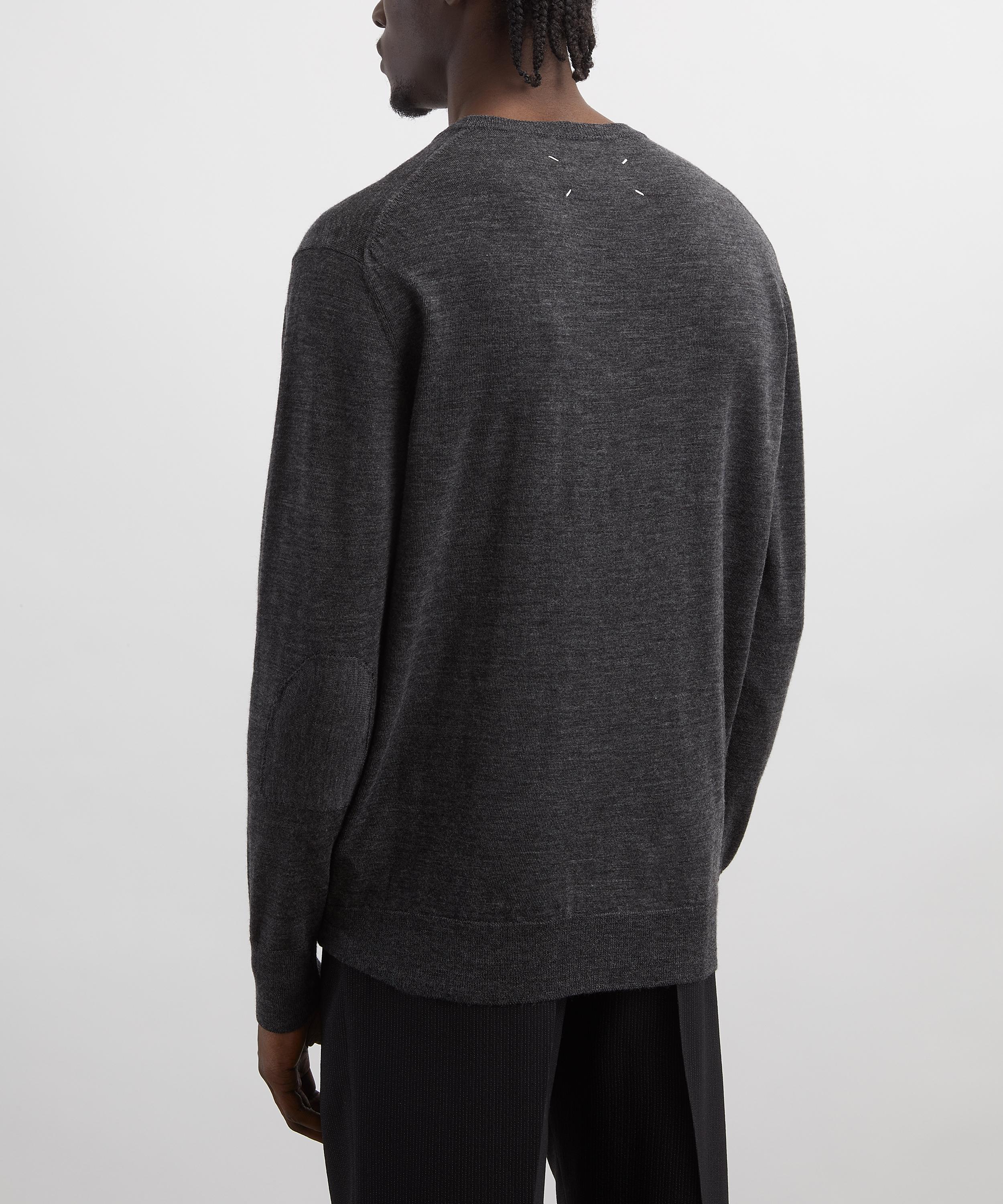 Maison Margiela Charcoal Elbow Patch Crew-Neck Jumper | Liberty