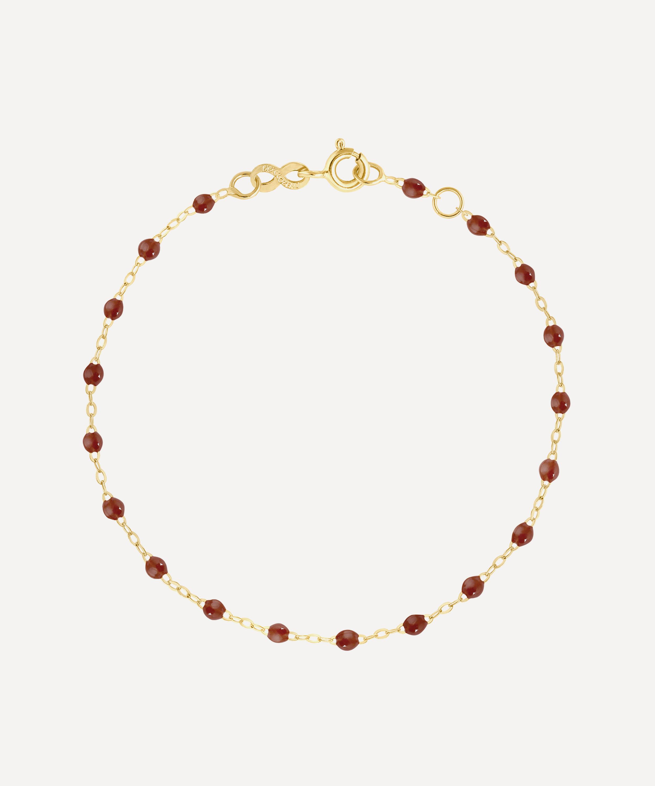 Gigi Clozeau - 18ct Gold Classic Gigi Moka Resin Bead Bracelet