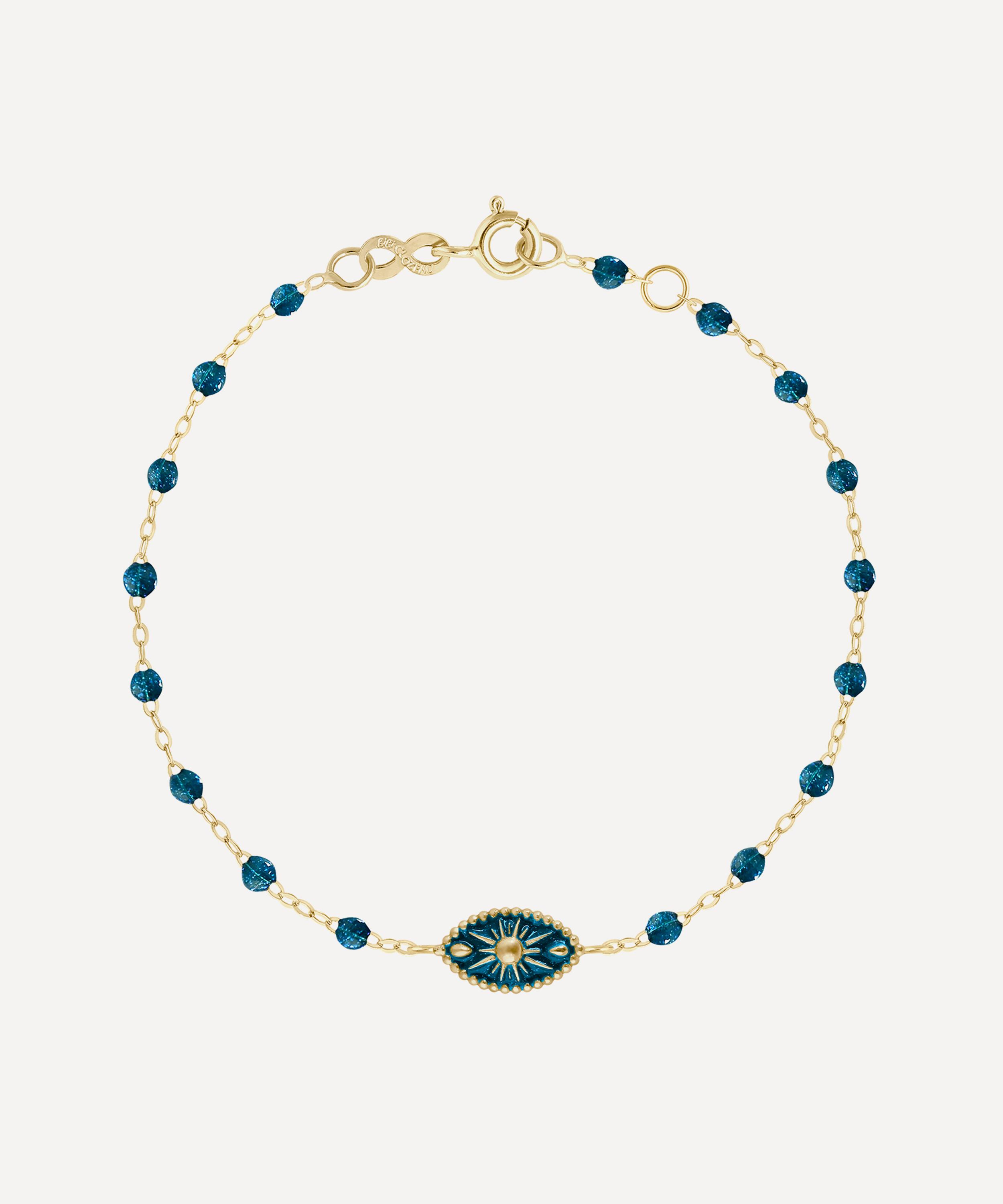 Gigi Clozeau - 18ct Gold Karma Jungle Resin Bead Bracelet