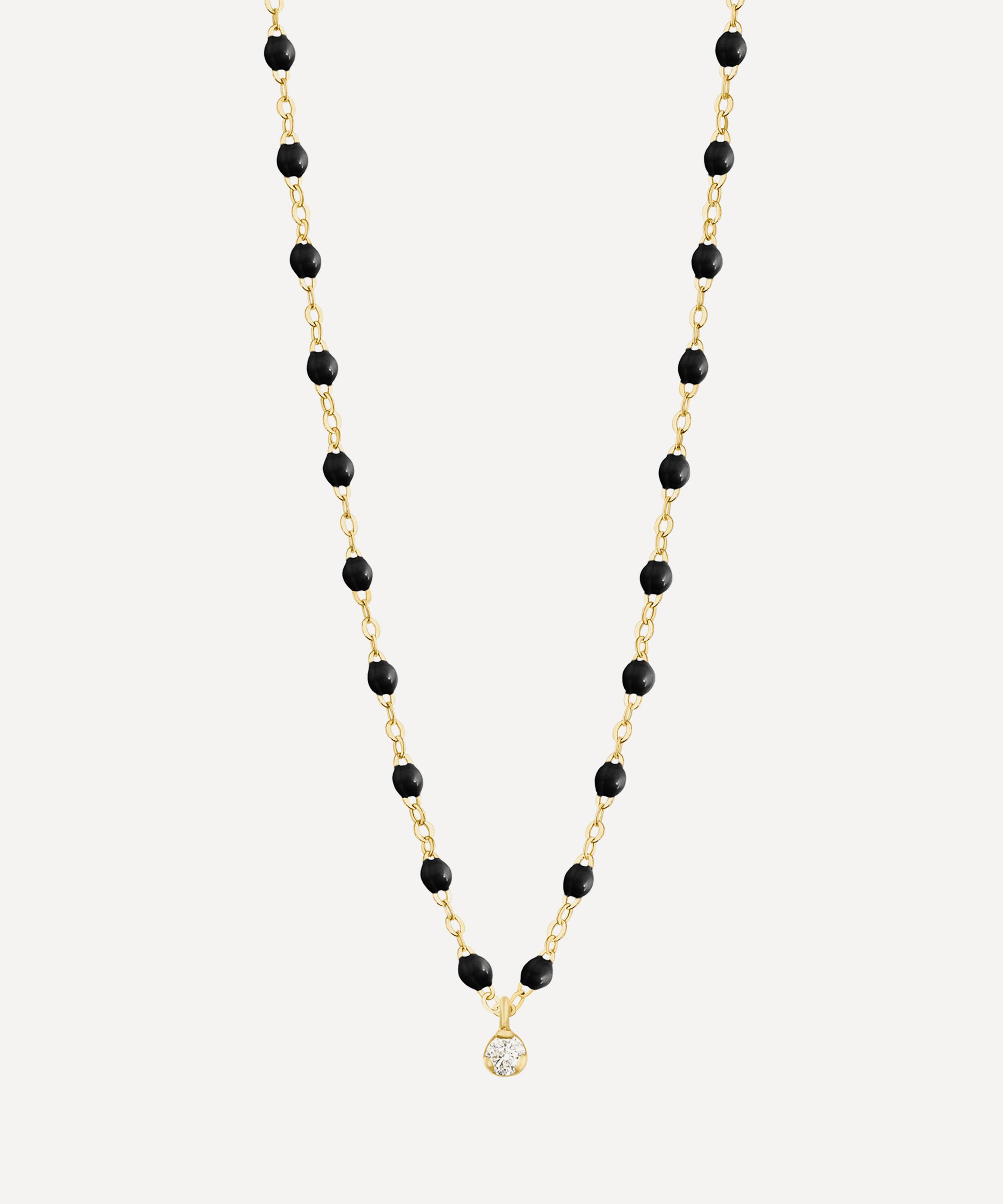 Gigi Clozeau - 18ct Gigi Supreme Black Diamond and Resin Bead Necklace
