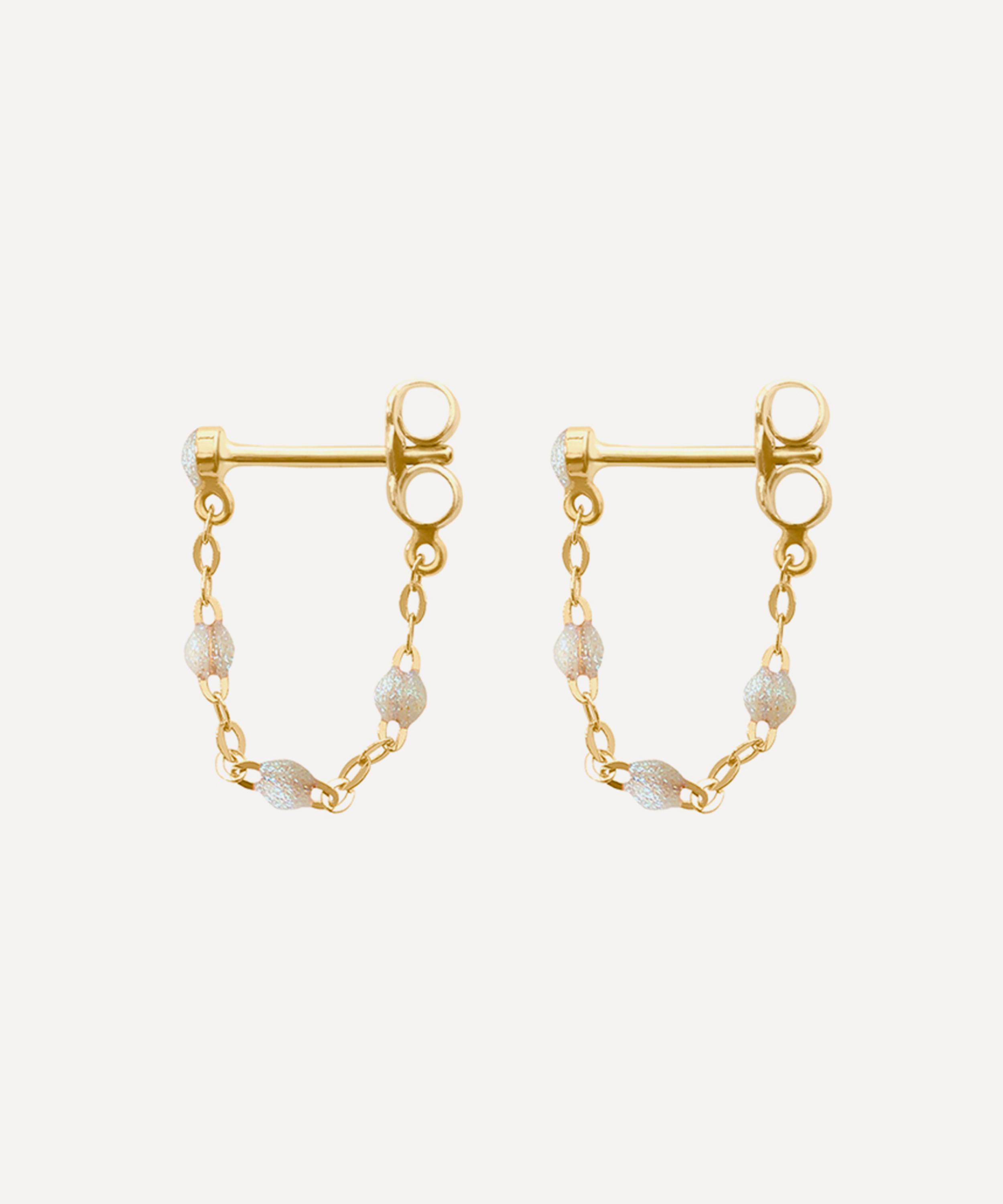 Gigi Clozeau - 18ct Gold Classic Gigi Opal Dangling Resin Drop Earrings
