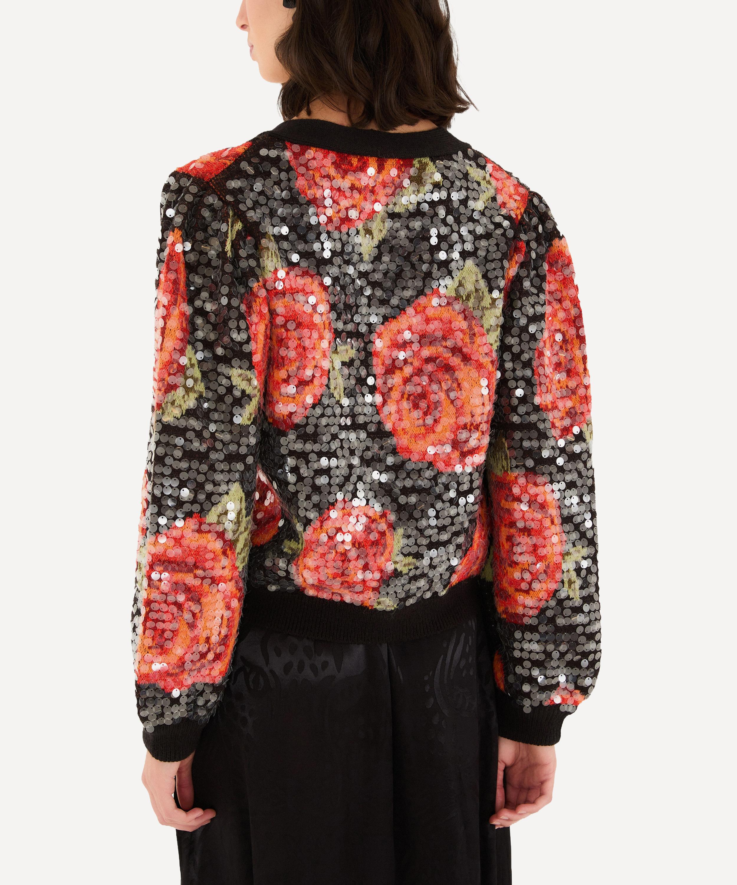 FARM Rio - Latin Roses Sequin Knit Cardigan image number 2