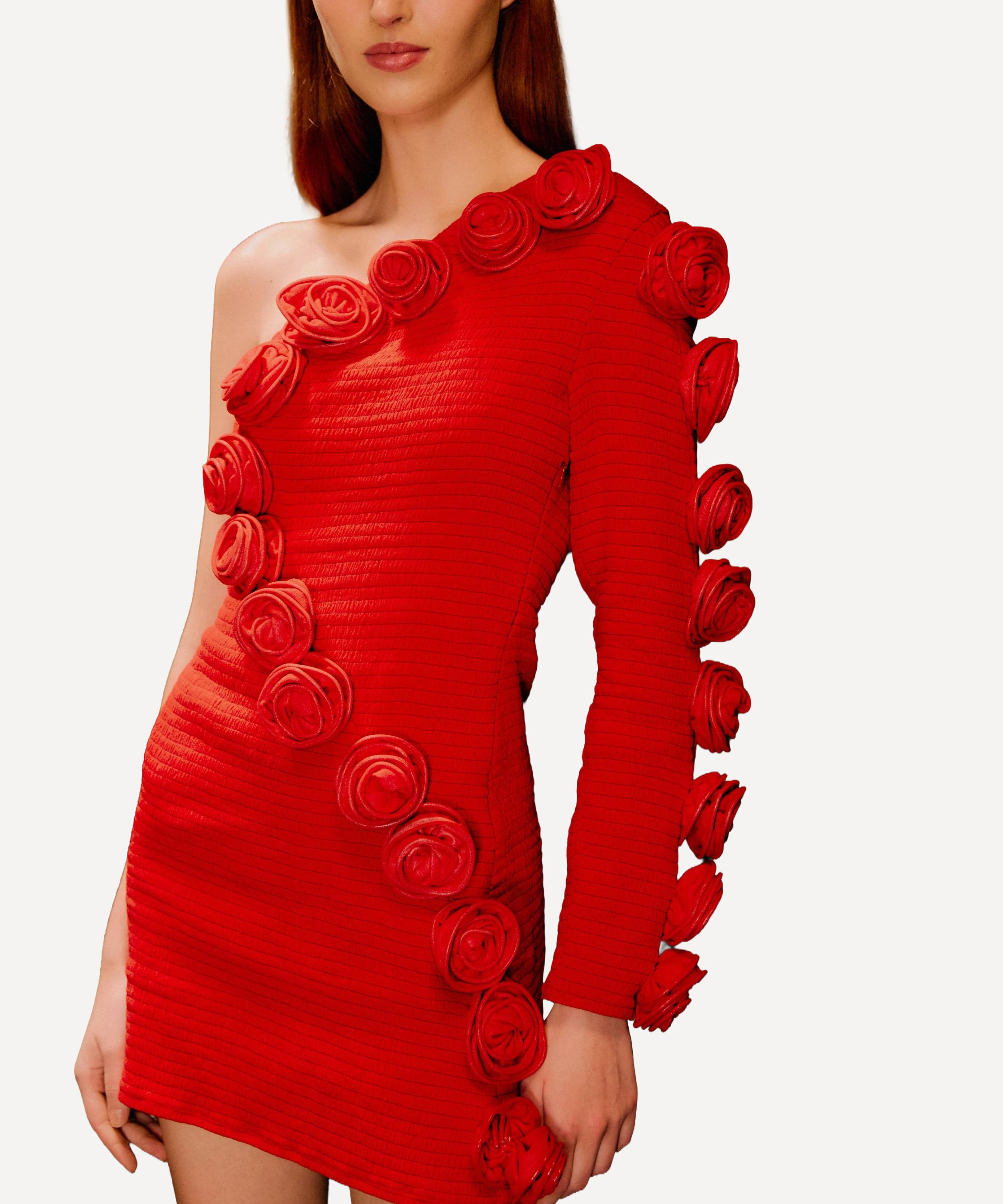 FARM Rio - Red Single-Shoulder Mini Dress image number 1