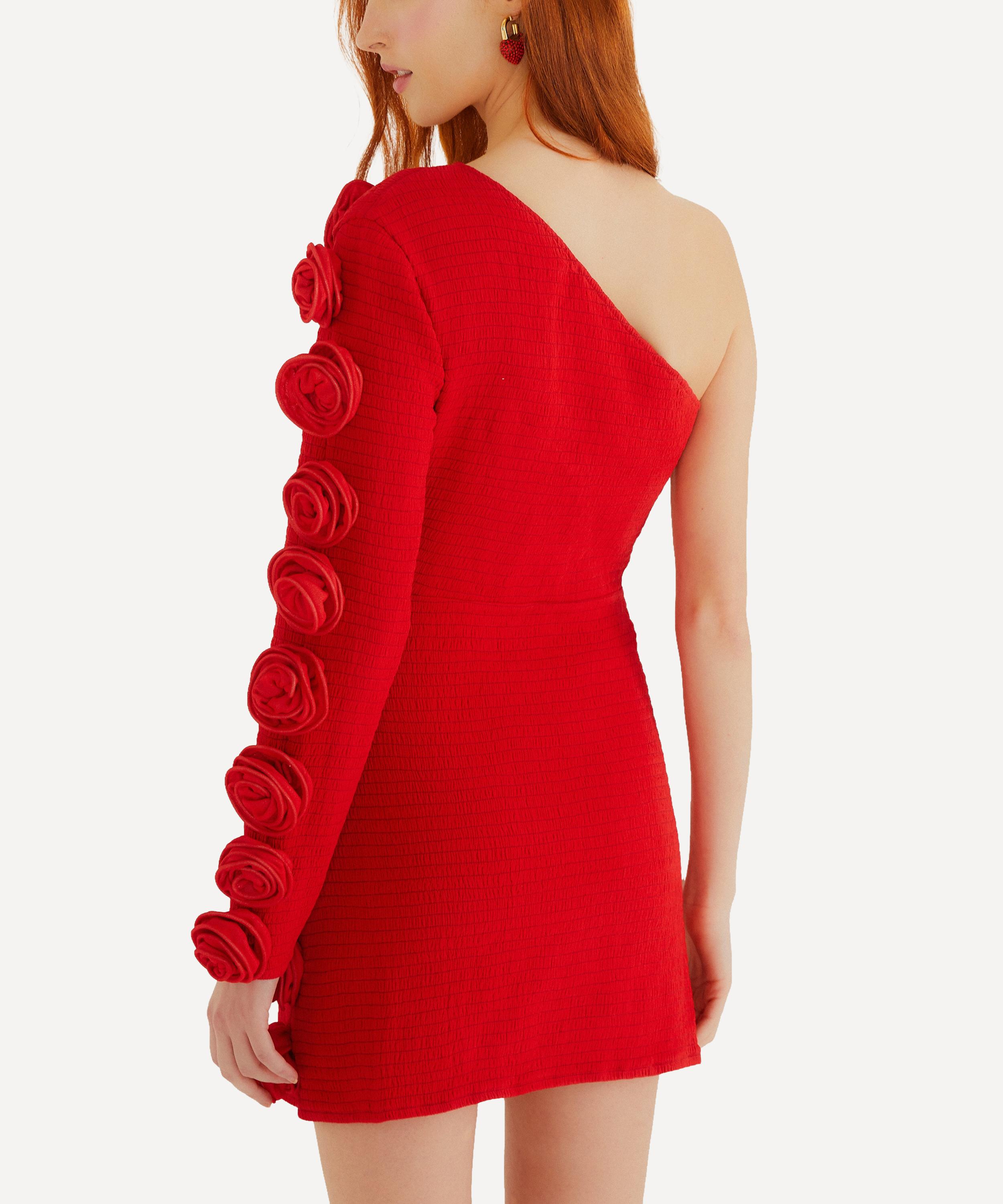 FARM Rio - Red Single-Shoulder Mini Dress image number 2