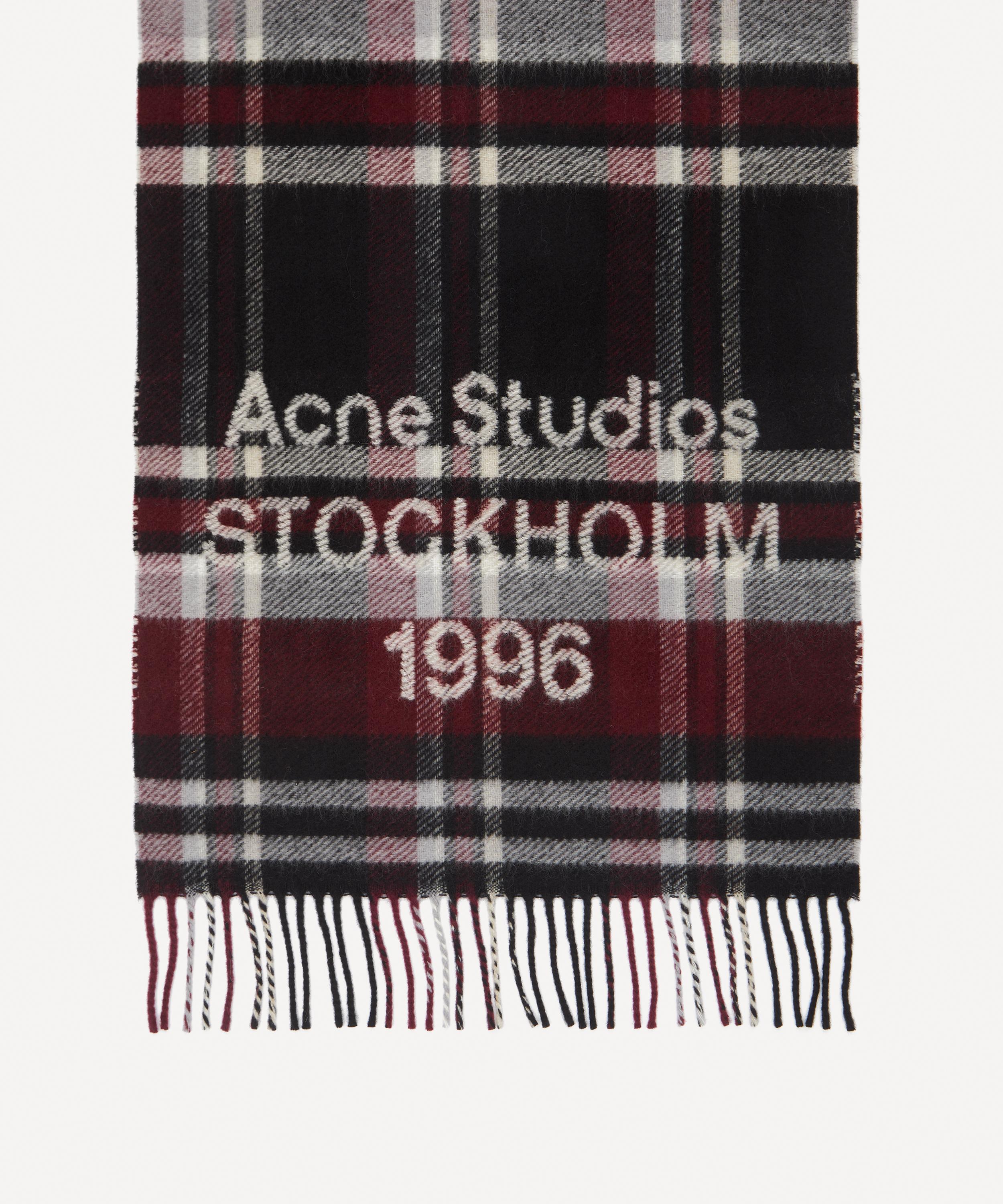 Acne Studios - Check Logo Scarf image number 2