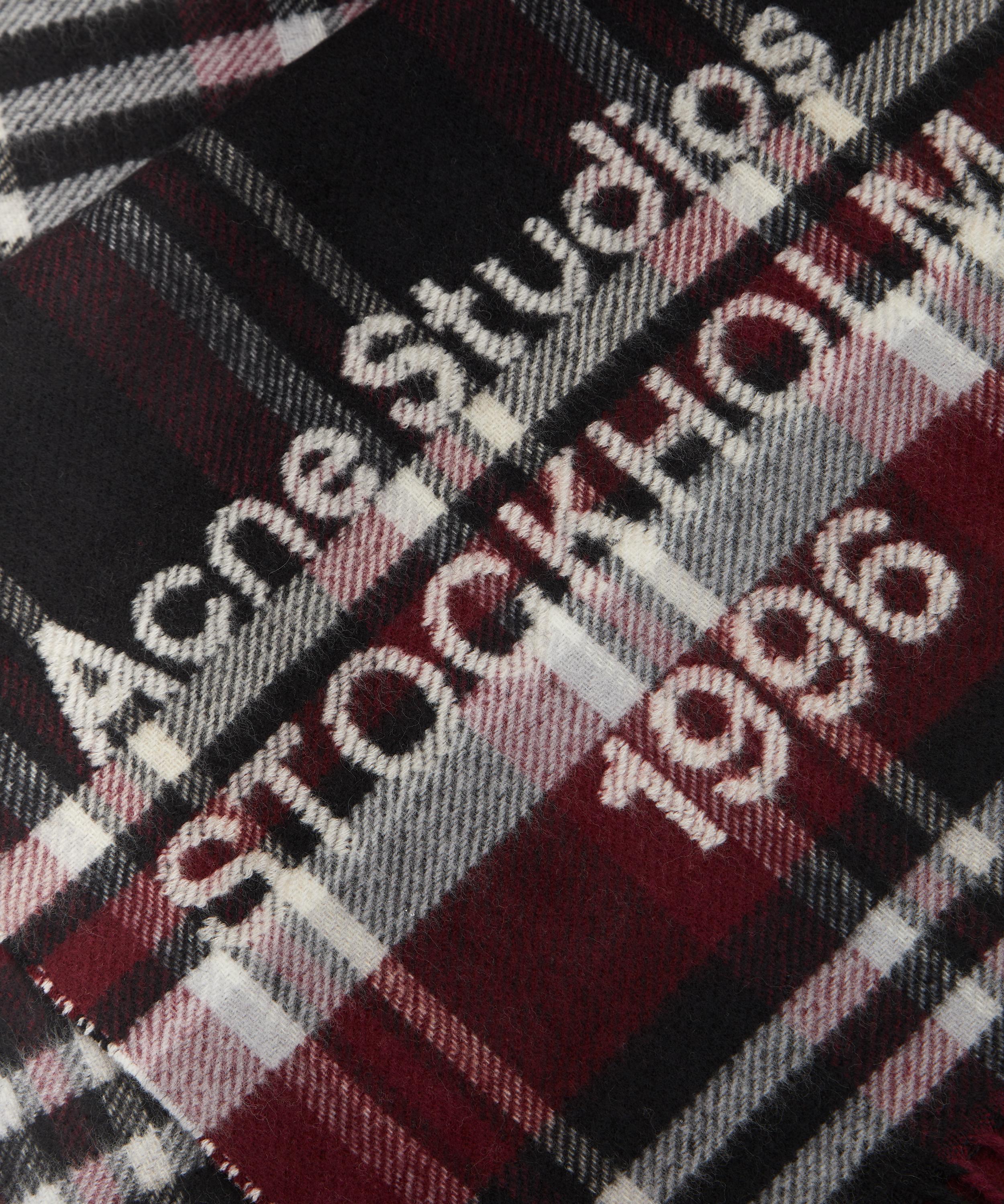 Acne Studios - Check Logo Scarf image number 3