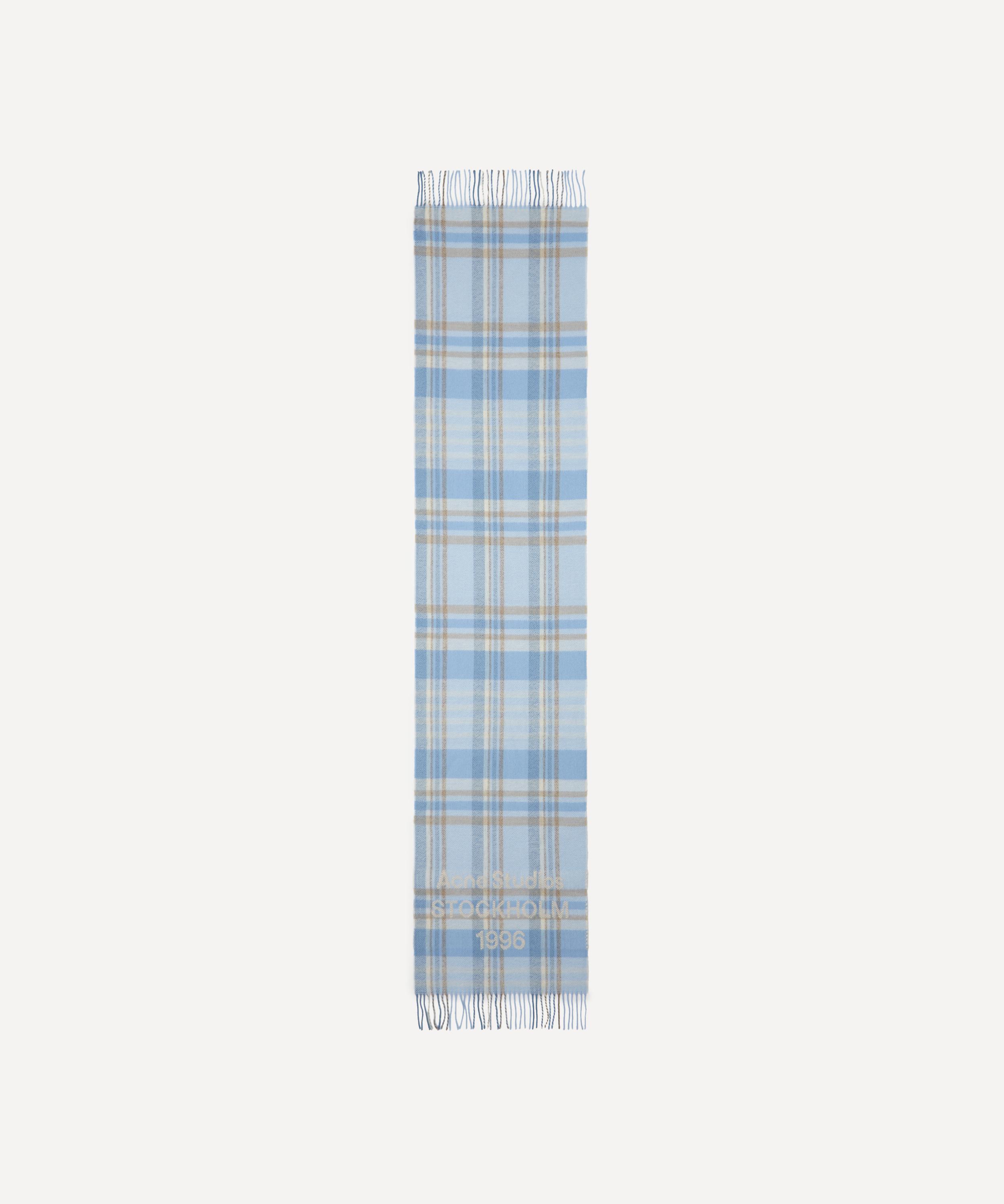 Acne Studios - Check Logo Scarf image number 1