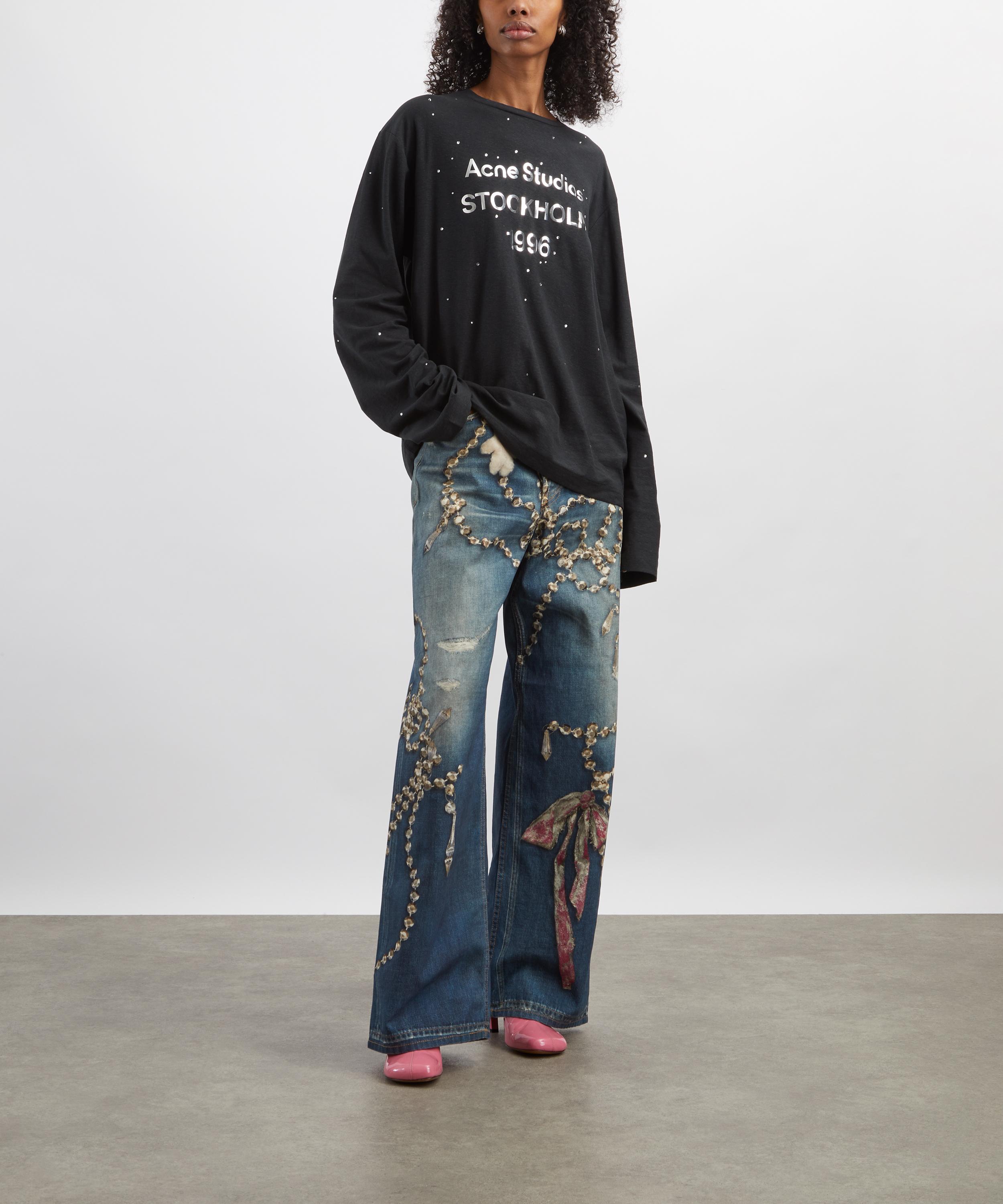 Acne Studios - Rhinestone Logo T-Shirt image number 1