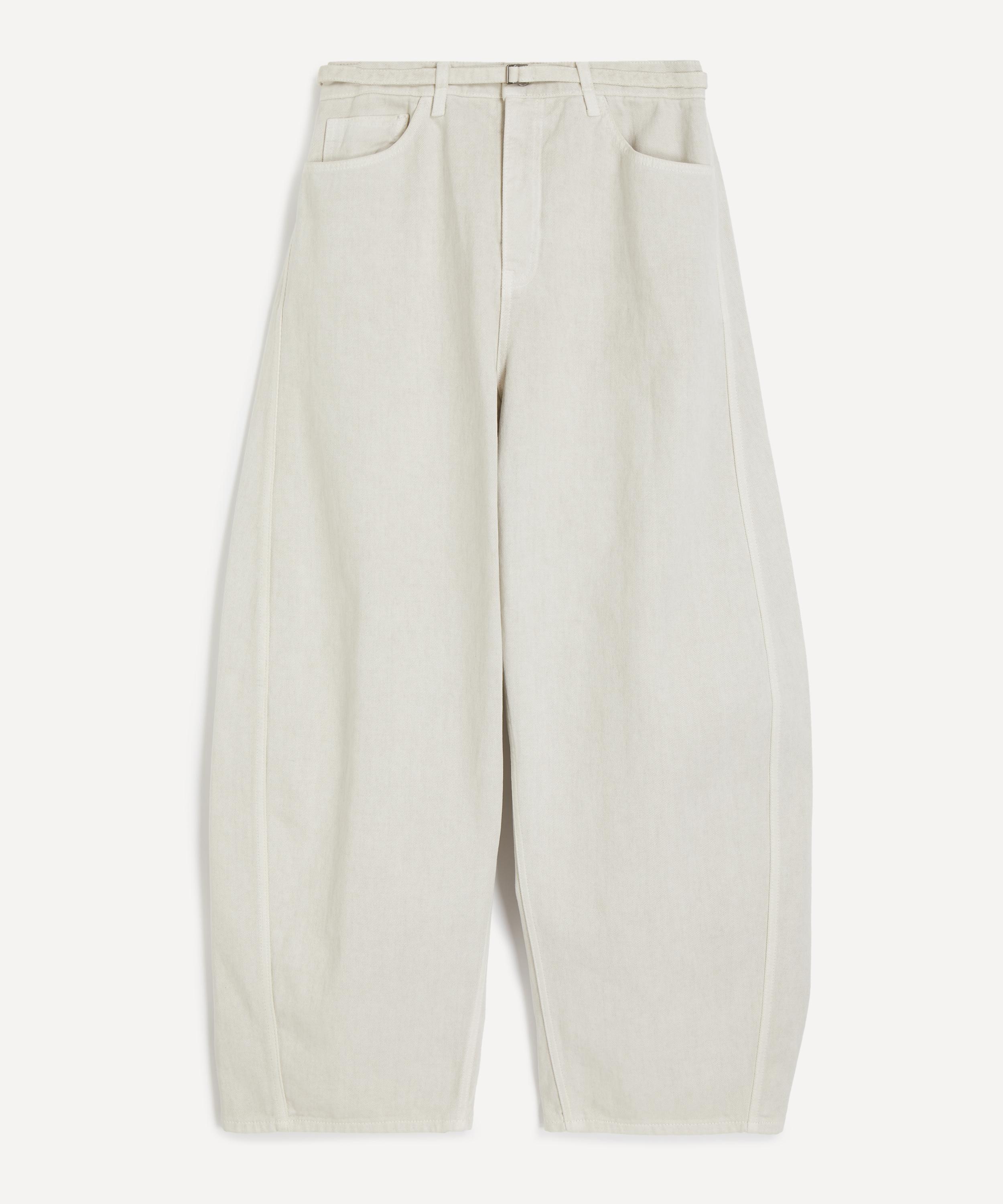 Le17septembre - Ecru Garment-Dyed Curved Jeans