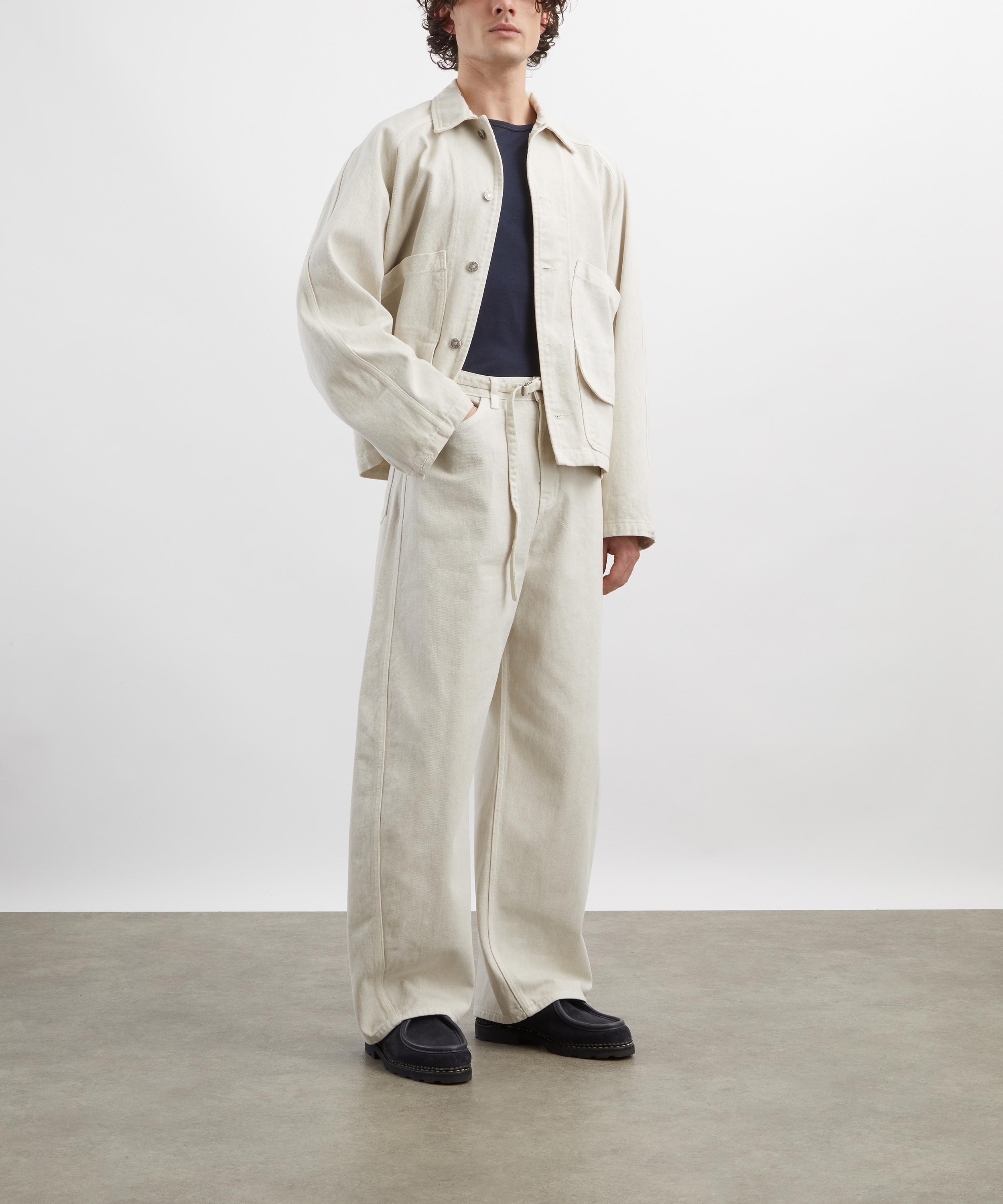 Le17septembre - Ecru Garment-Dyed Curved Jeans image number 1