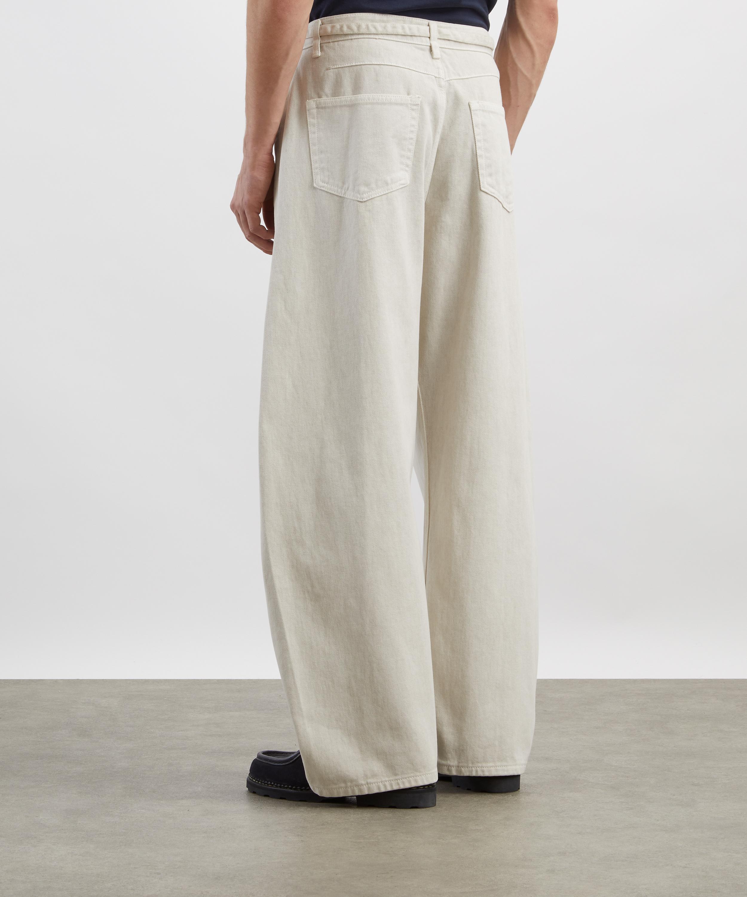 Le17septembre - Ecru Garment-Dyed Curved Jeans image number 3