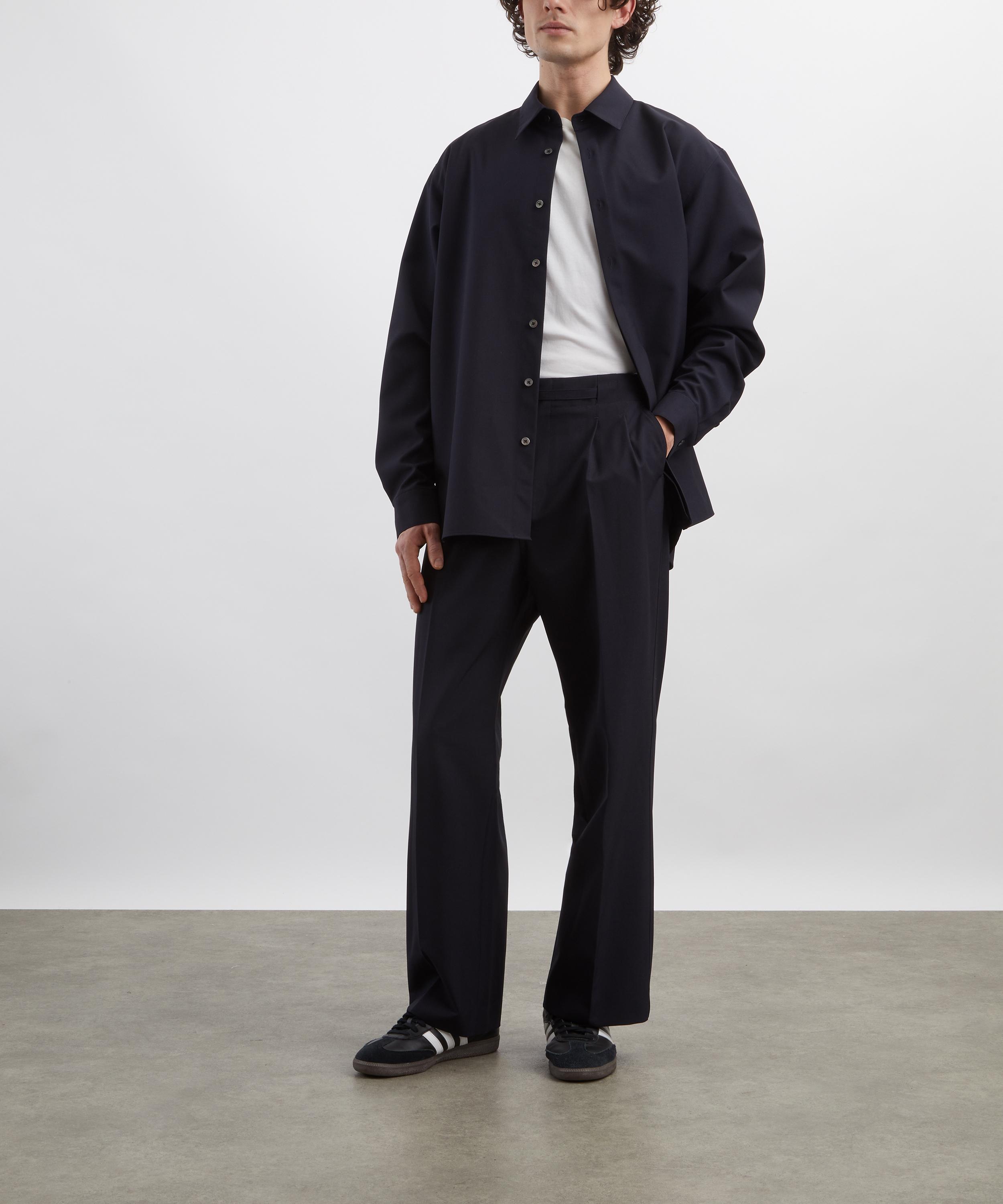 Le17septembre - Navy Pleat Belted Trousers image number 1