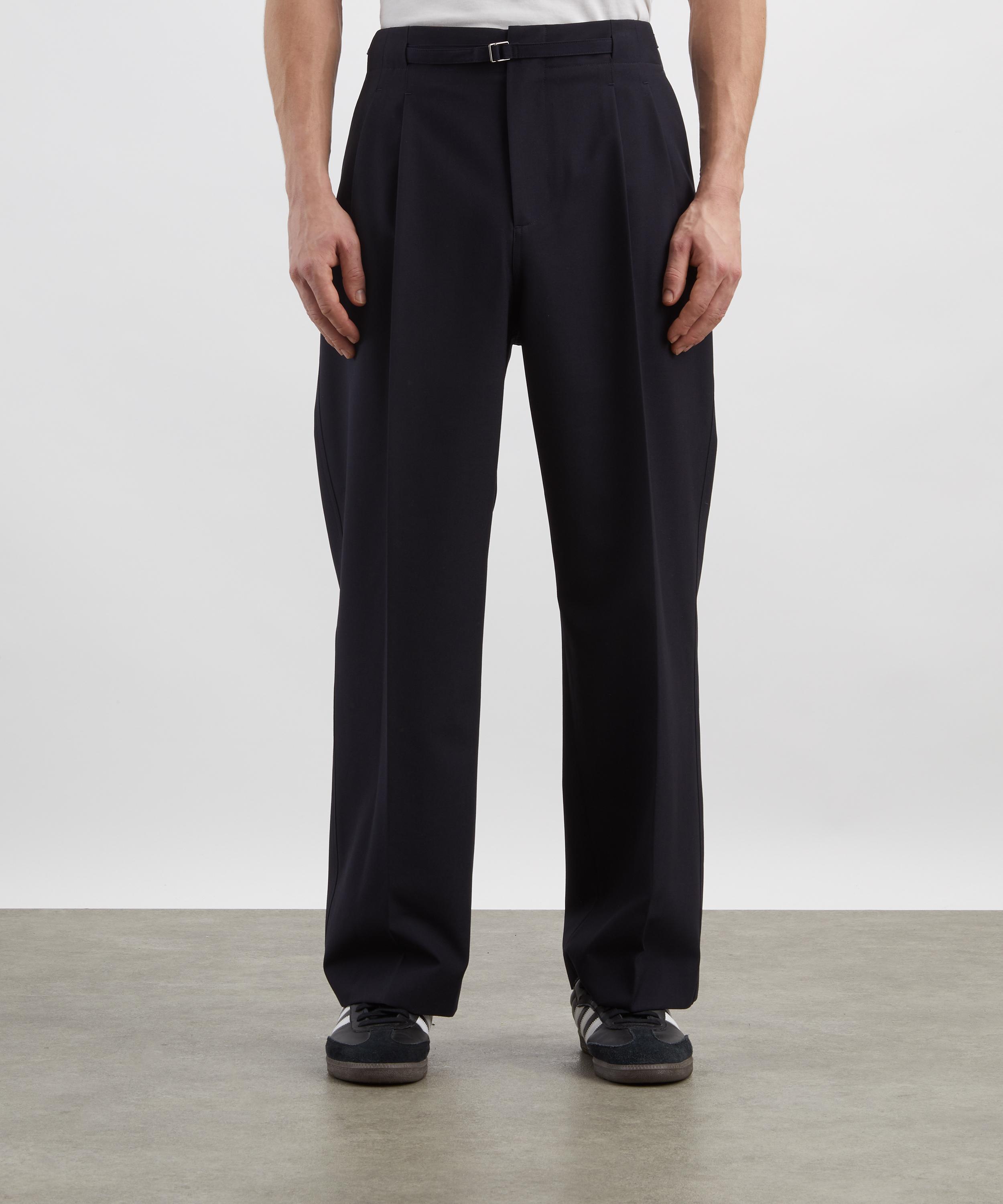 Le17septembre - Navy Pleat Belted Trousers image number 2