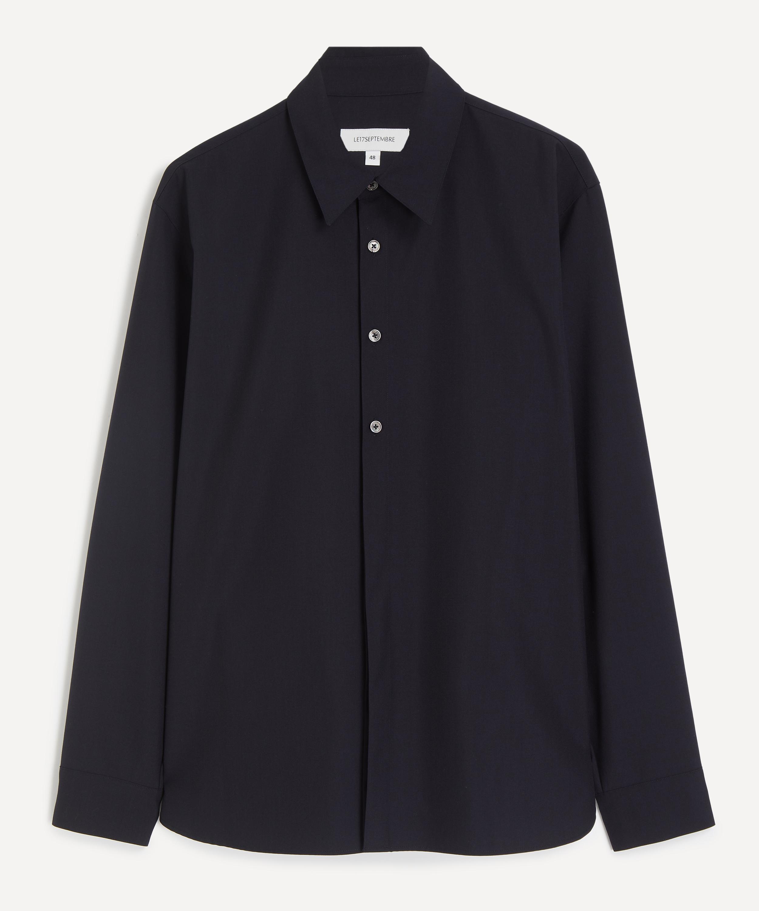 Le17septembre - Navy Classic Wool-Blend Shirt