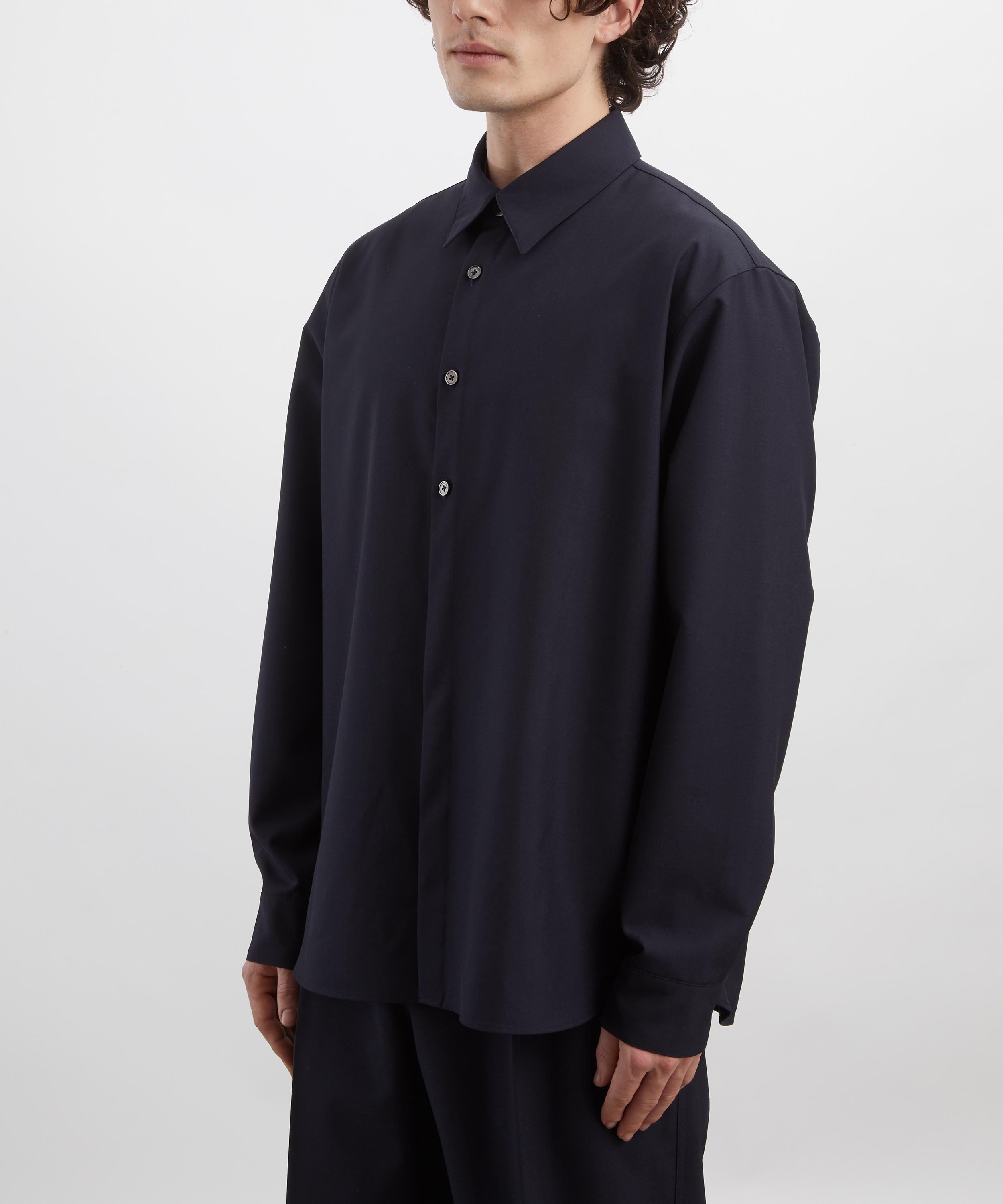 Le17septembre - Navy Classic Wool-Blend Shirt image number 2