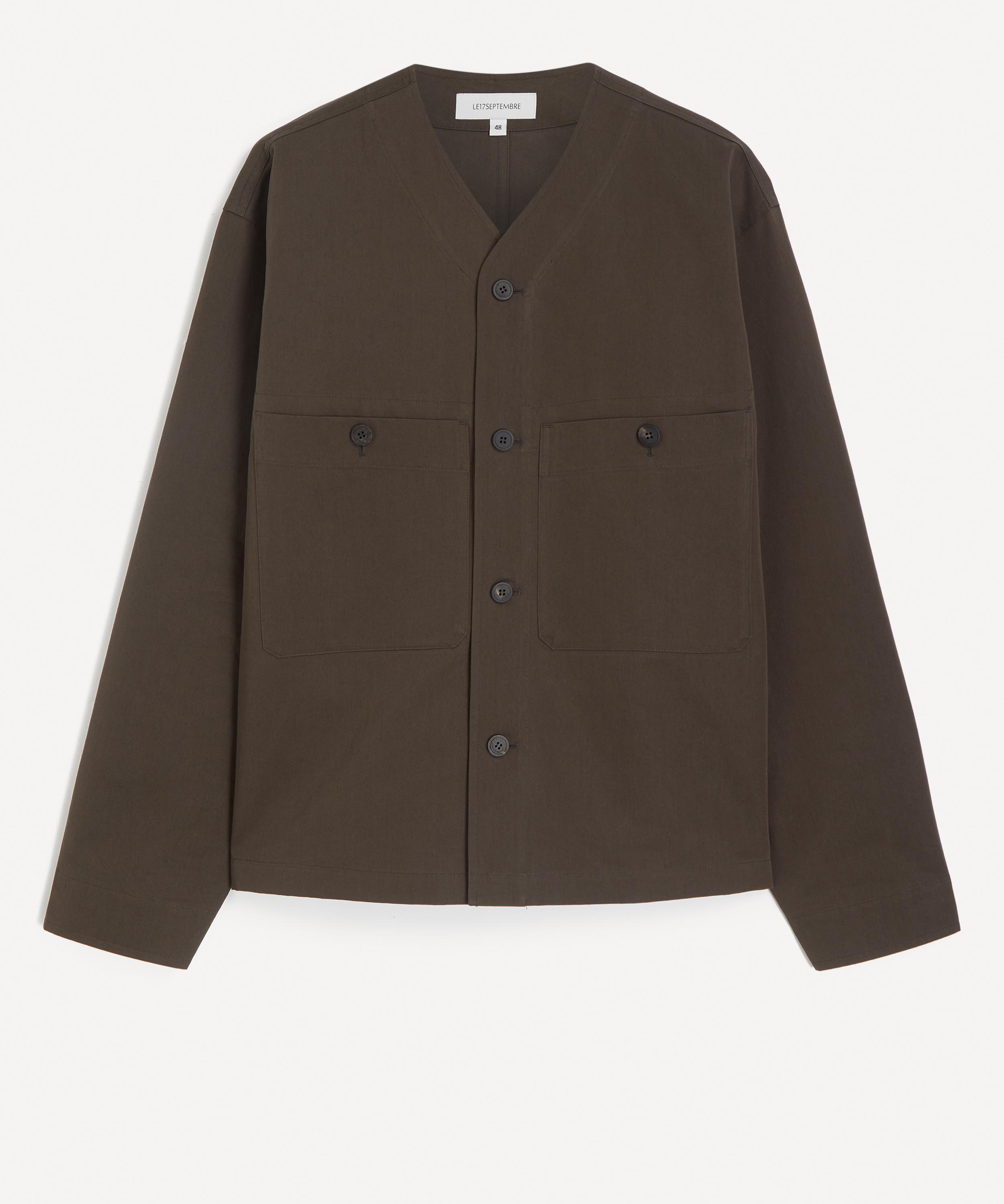 Le17septembre - Brown Collarless Work Jacket