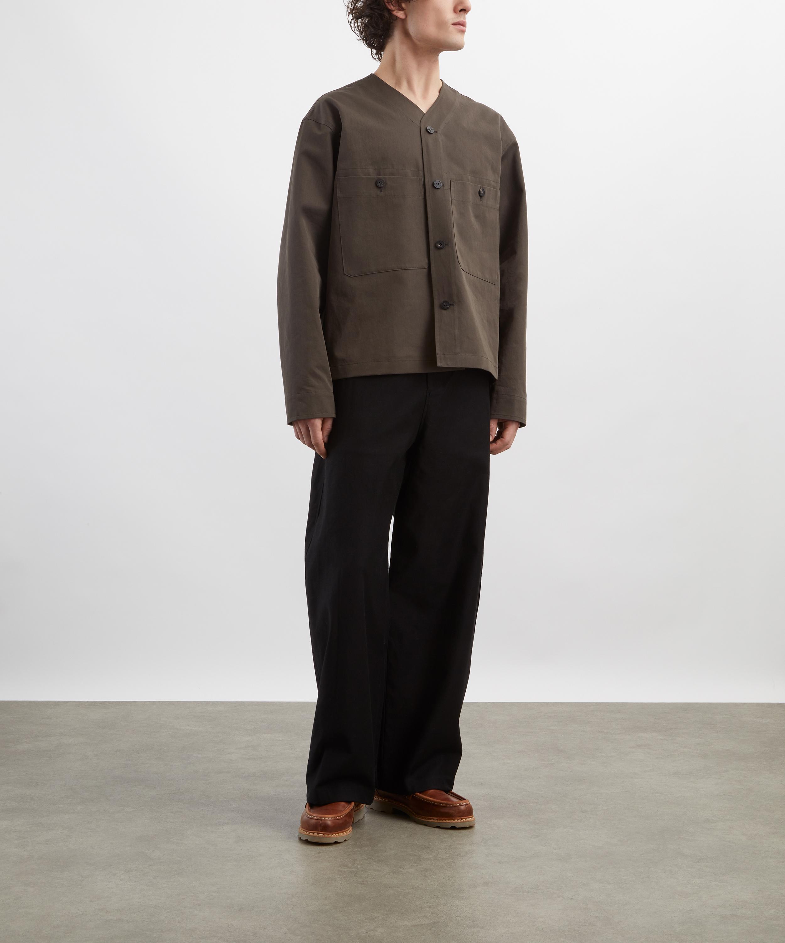 Le17septembre - Brown Collarless Work Jacket image number 1