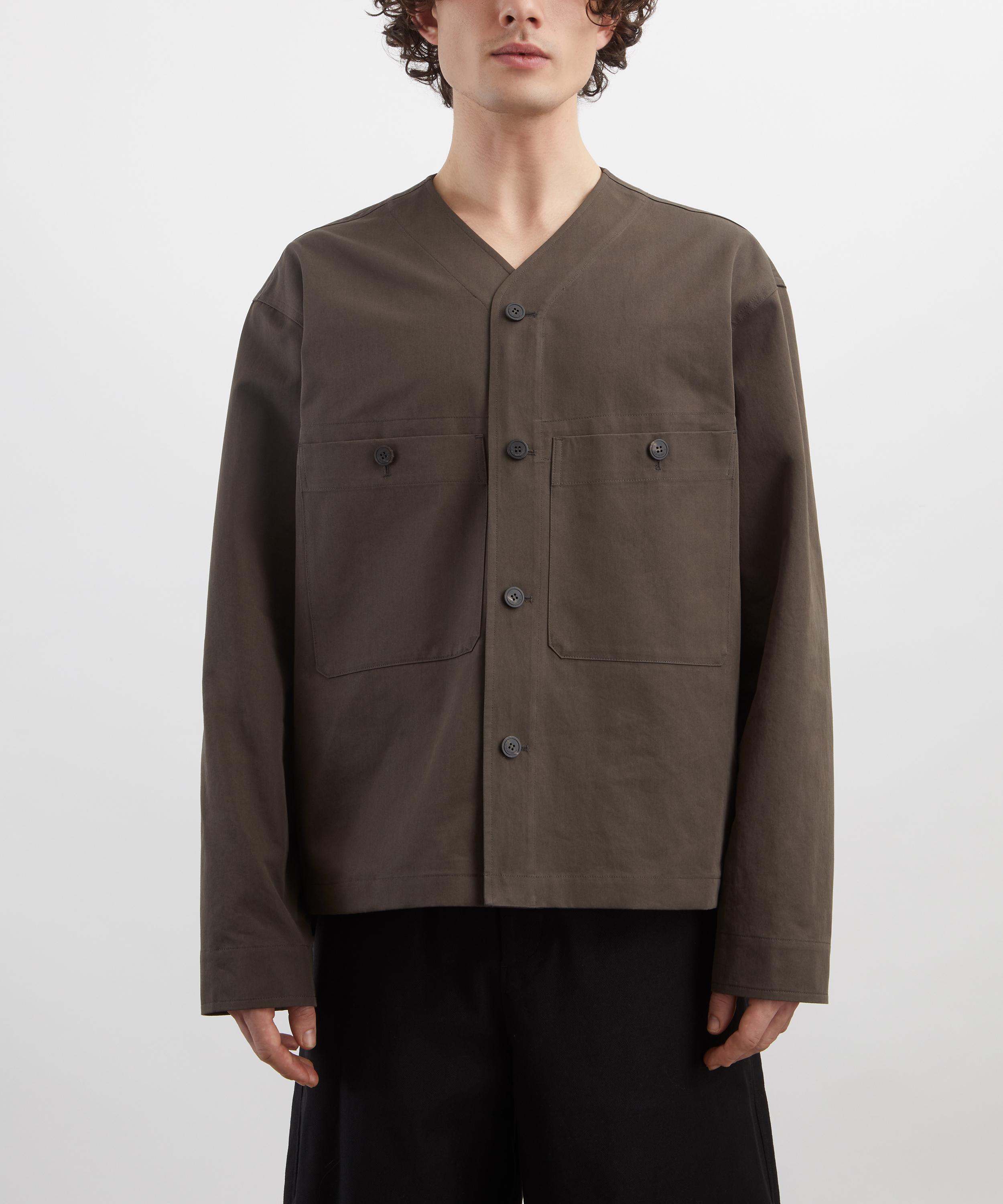 Le17septembre - Brown Collarless Work Jacket image number 2