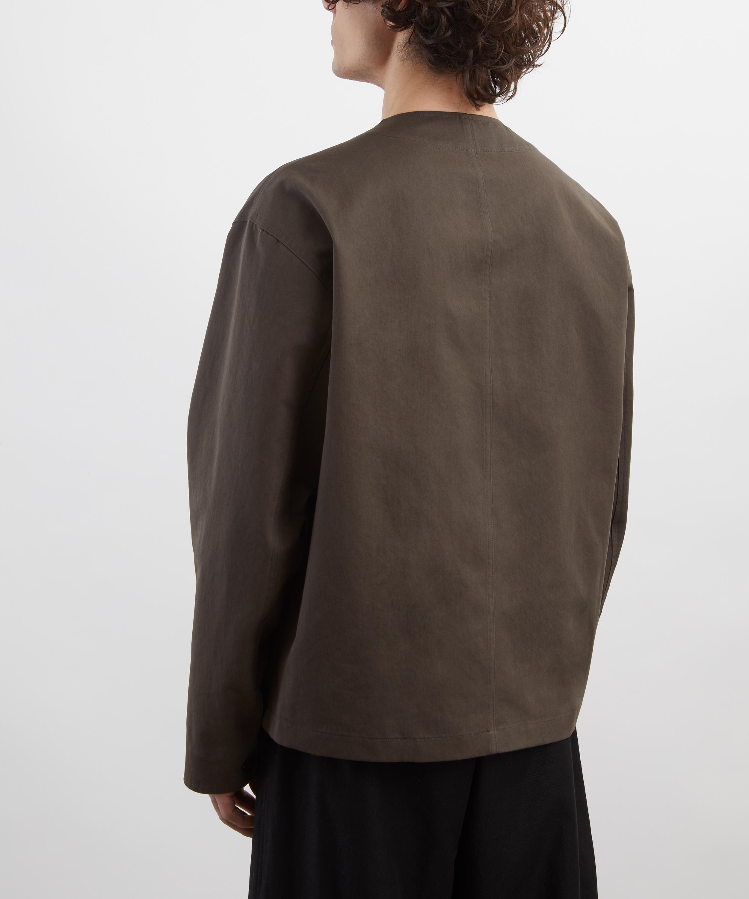 Le17septembre - Brown Collarless Work Jacket image number 3