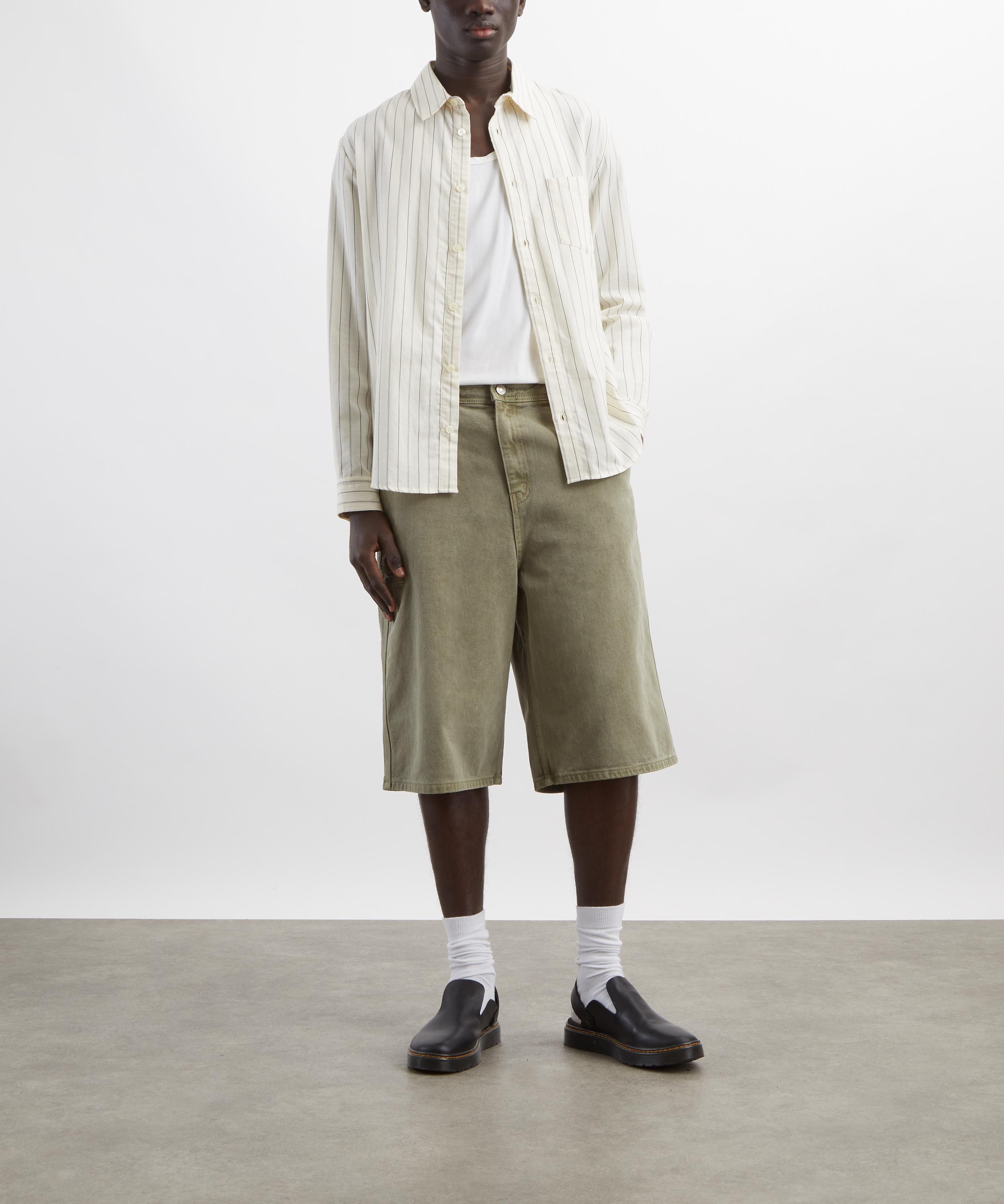 Le17septembre - Green Garment-Dyed Denim Shorts image number 1