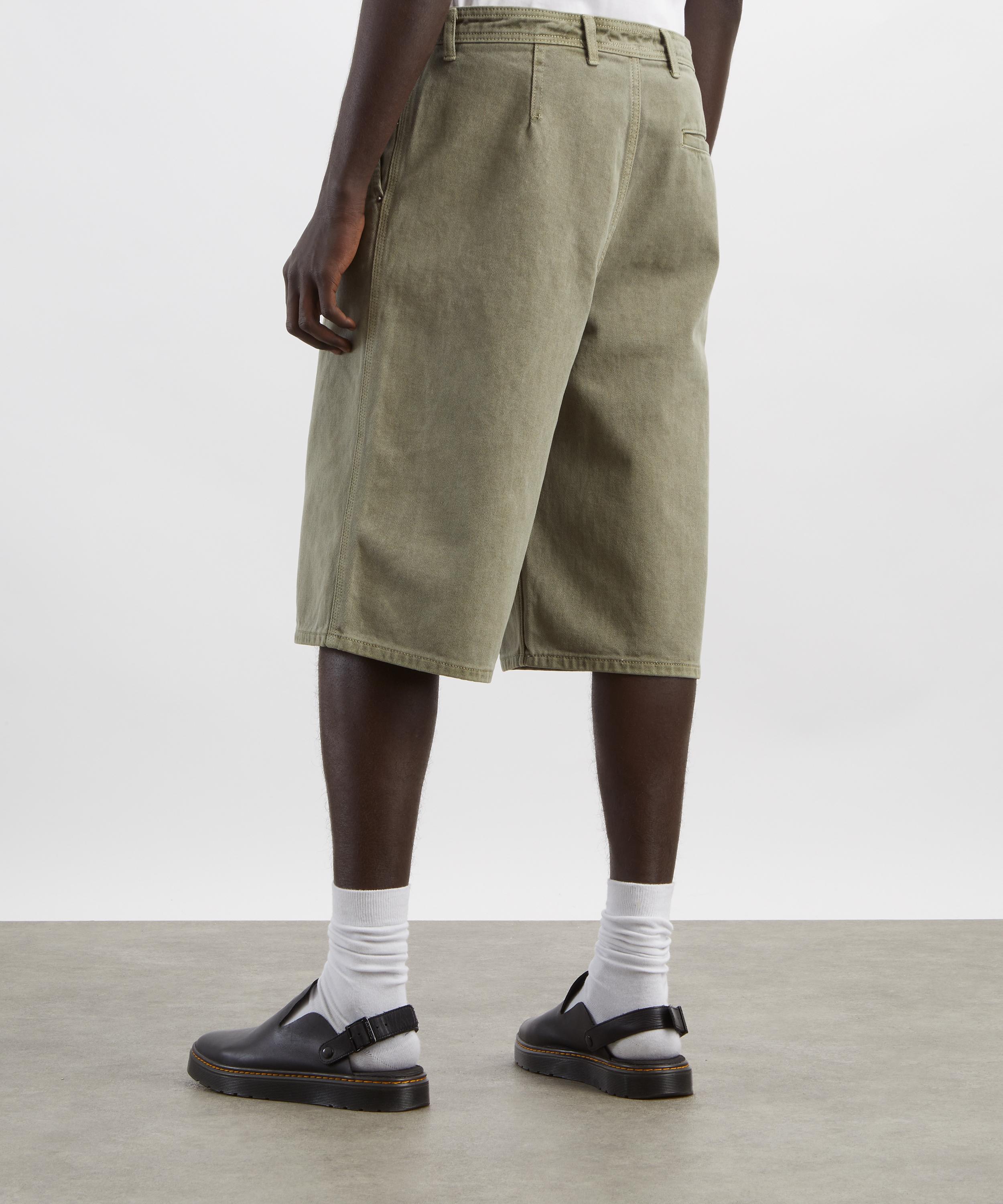 Le17septembre - Green Garment-Dyed Denim Shorts image number 3