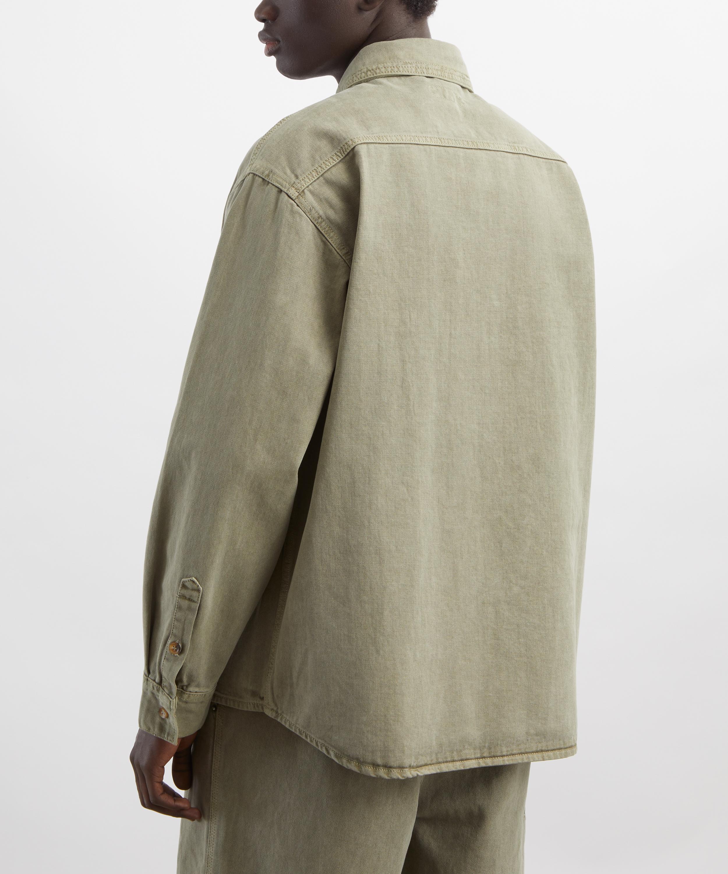 Le17septembre - Green Garment-Dyed Denim Shirt image number 3