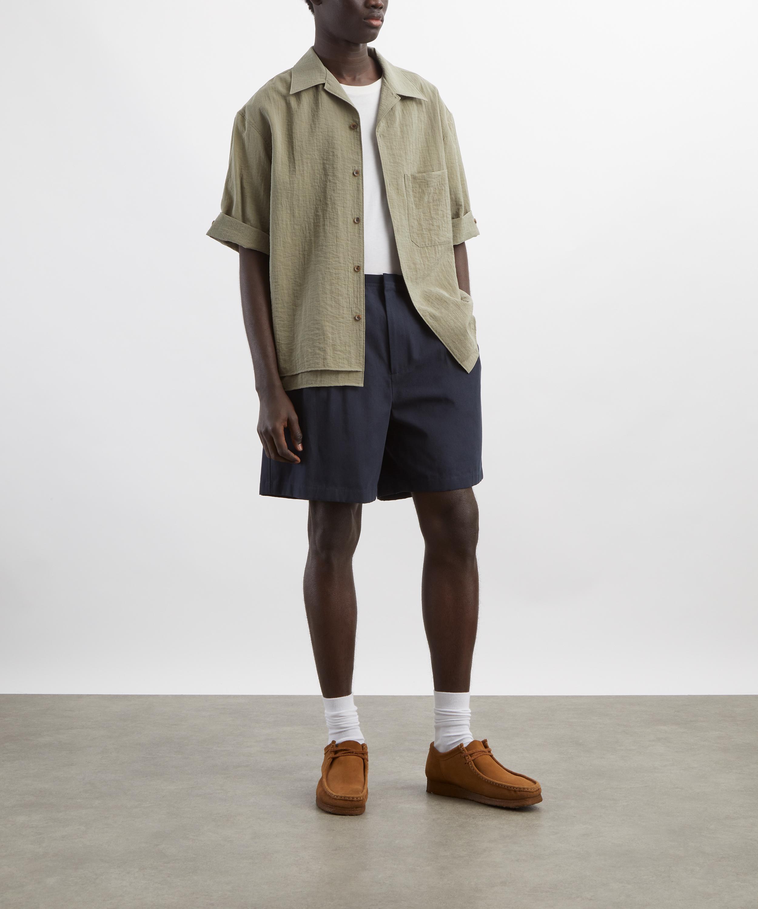 Le17septembre - Khaki Double-Layered Open Collar Shirt image number 1