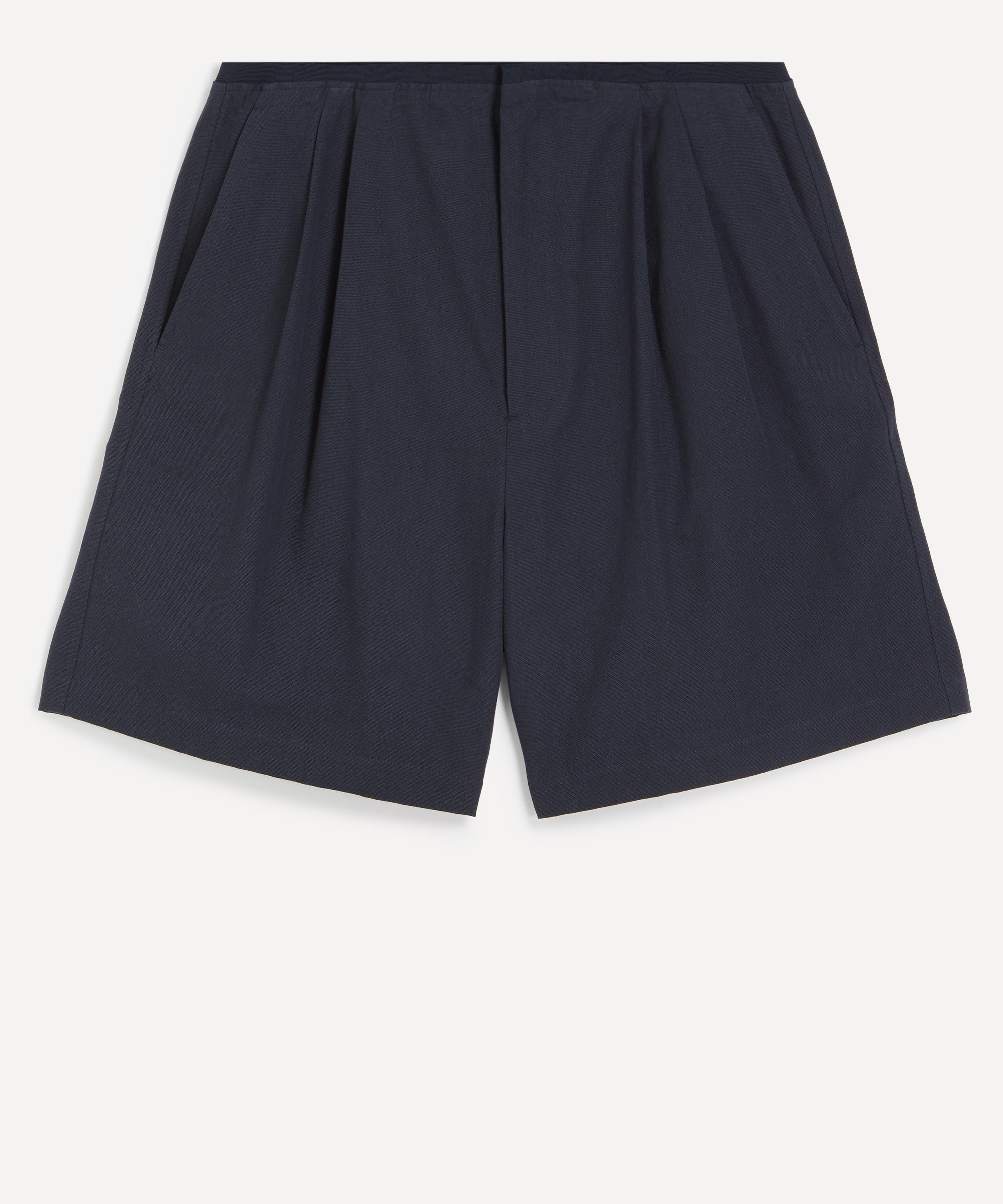 Le17septembre - Navy Two Tuck Canvas Shorts