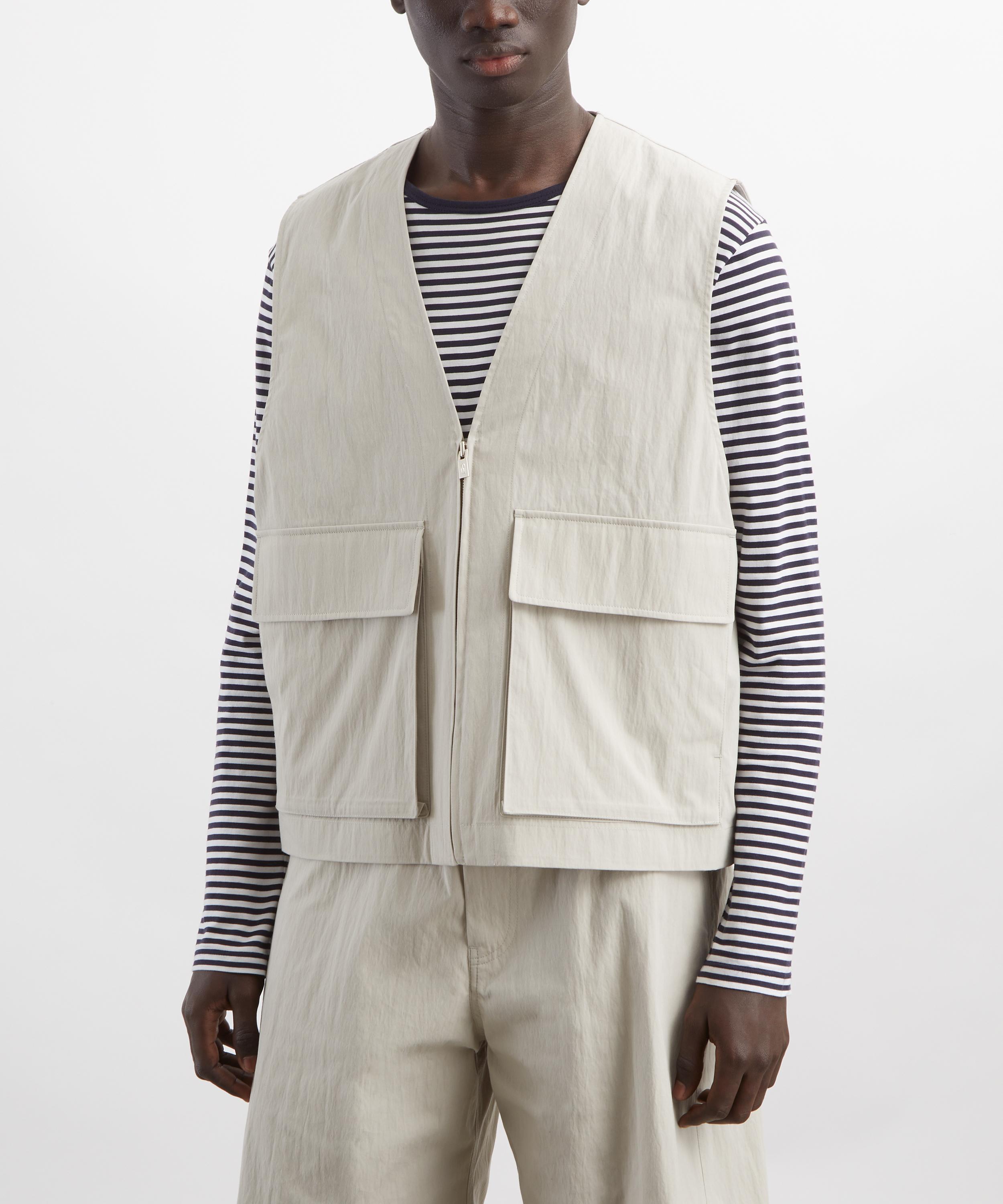 Le17septembre - Light Grey Work Gilet image number 2