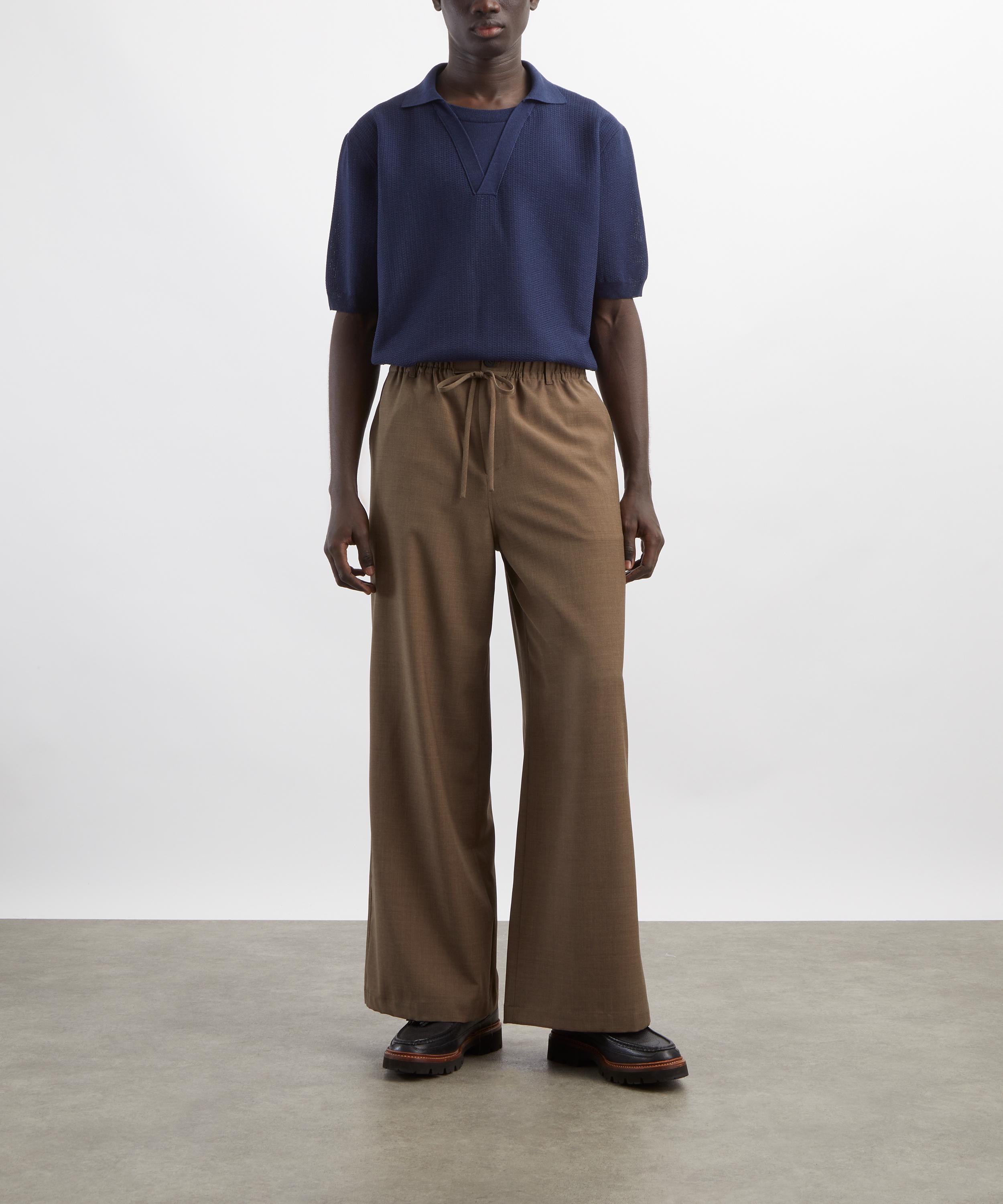 Le17septembre - Navy Layered Neck Knit Polo image number 1