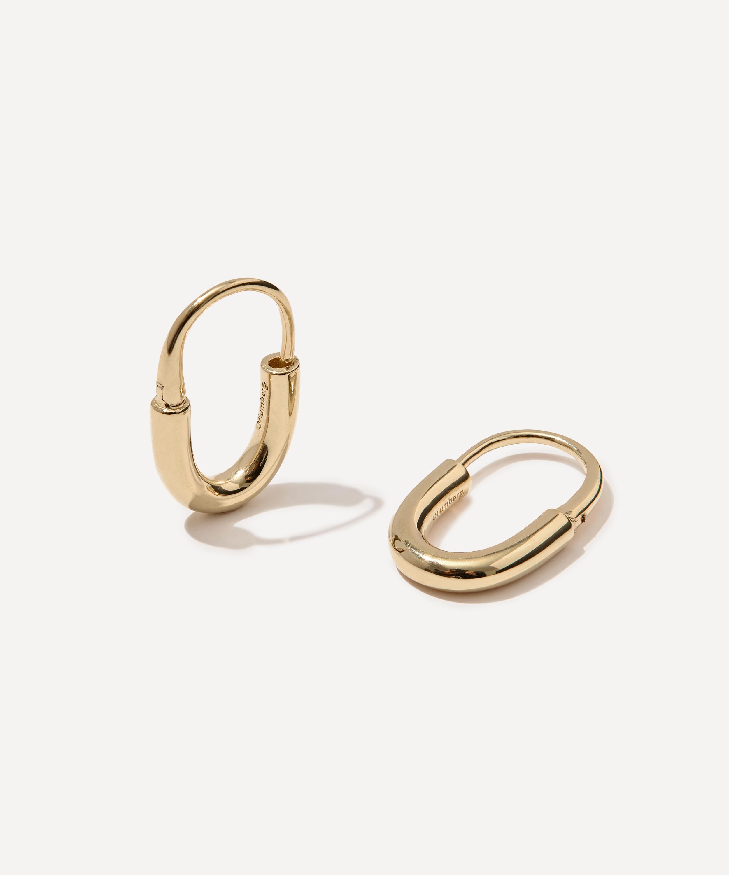 Otiumberg - 14ct Gold-Plated Vermeil Silver Roscida Oval Hoops