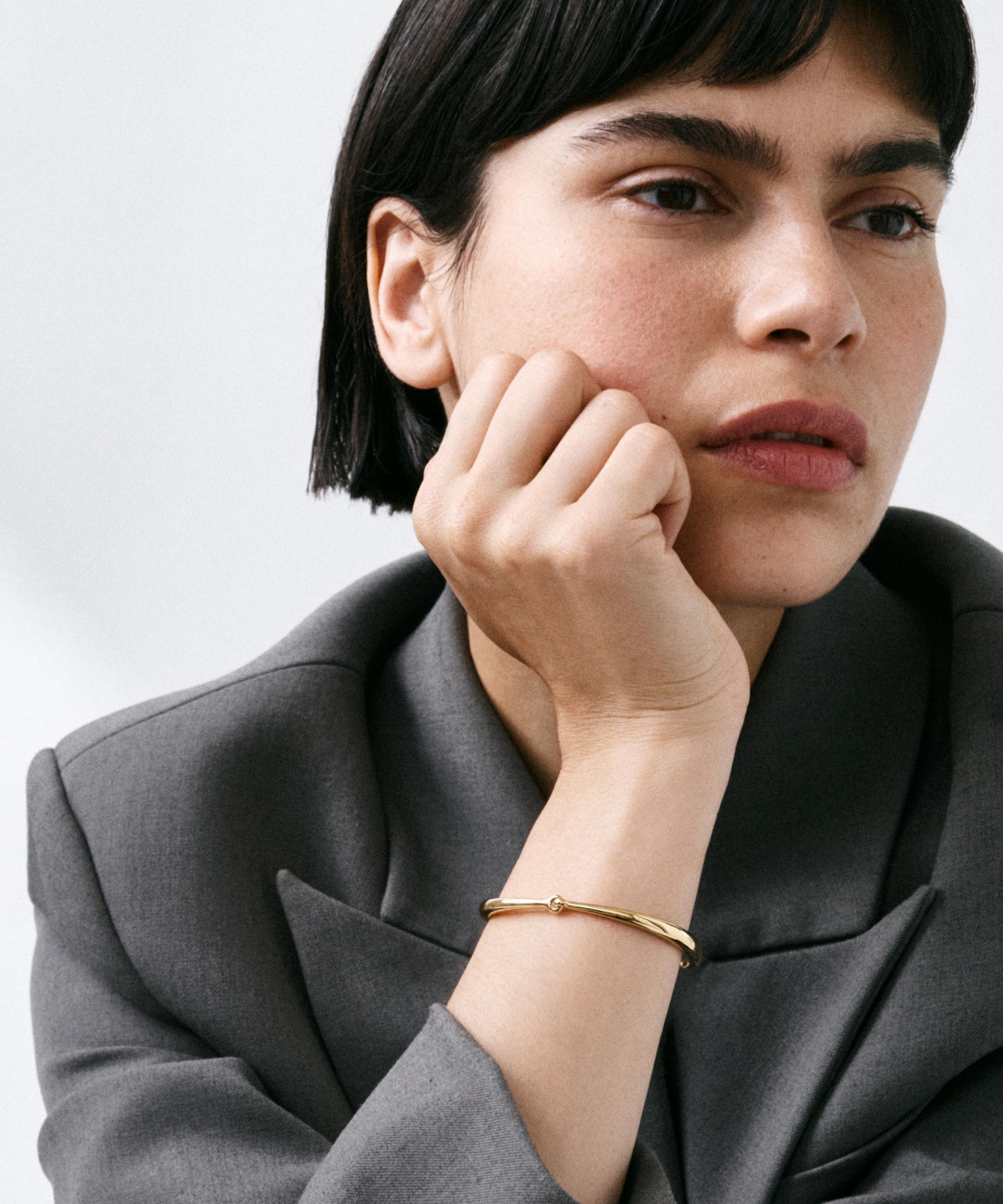 Otiumberg - 14ct Gold-Plated Vermeil Silver Interlocked Chain Bracelet image number 1