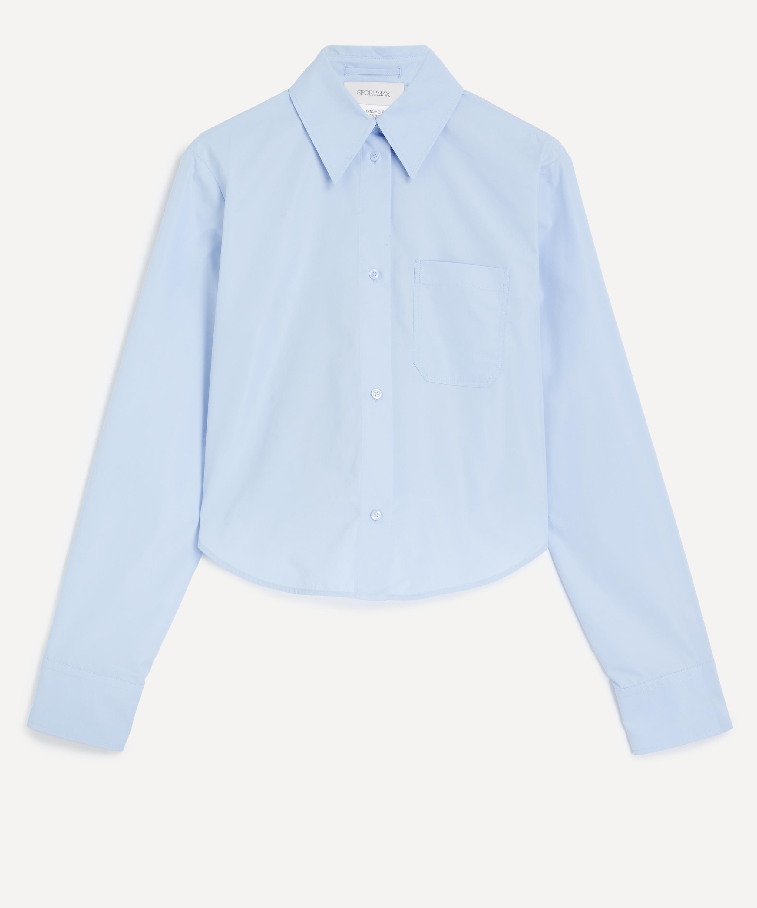 Sportmax - Light Blue Pleated Overshirt