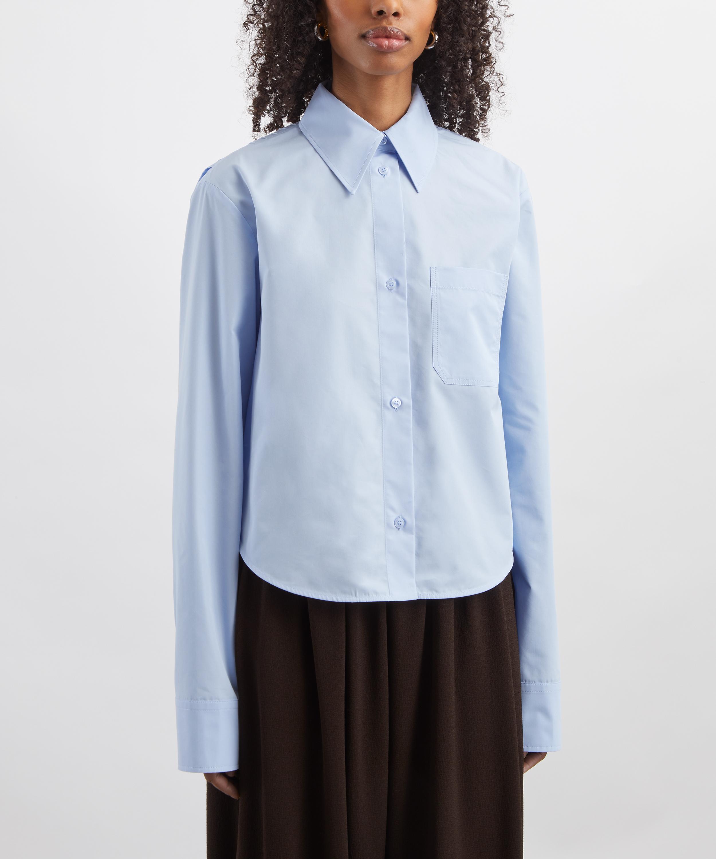 Sportmax - Light Blue Pleated Overshirt image number 2