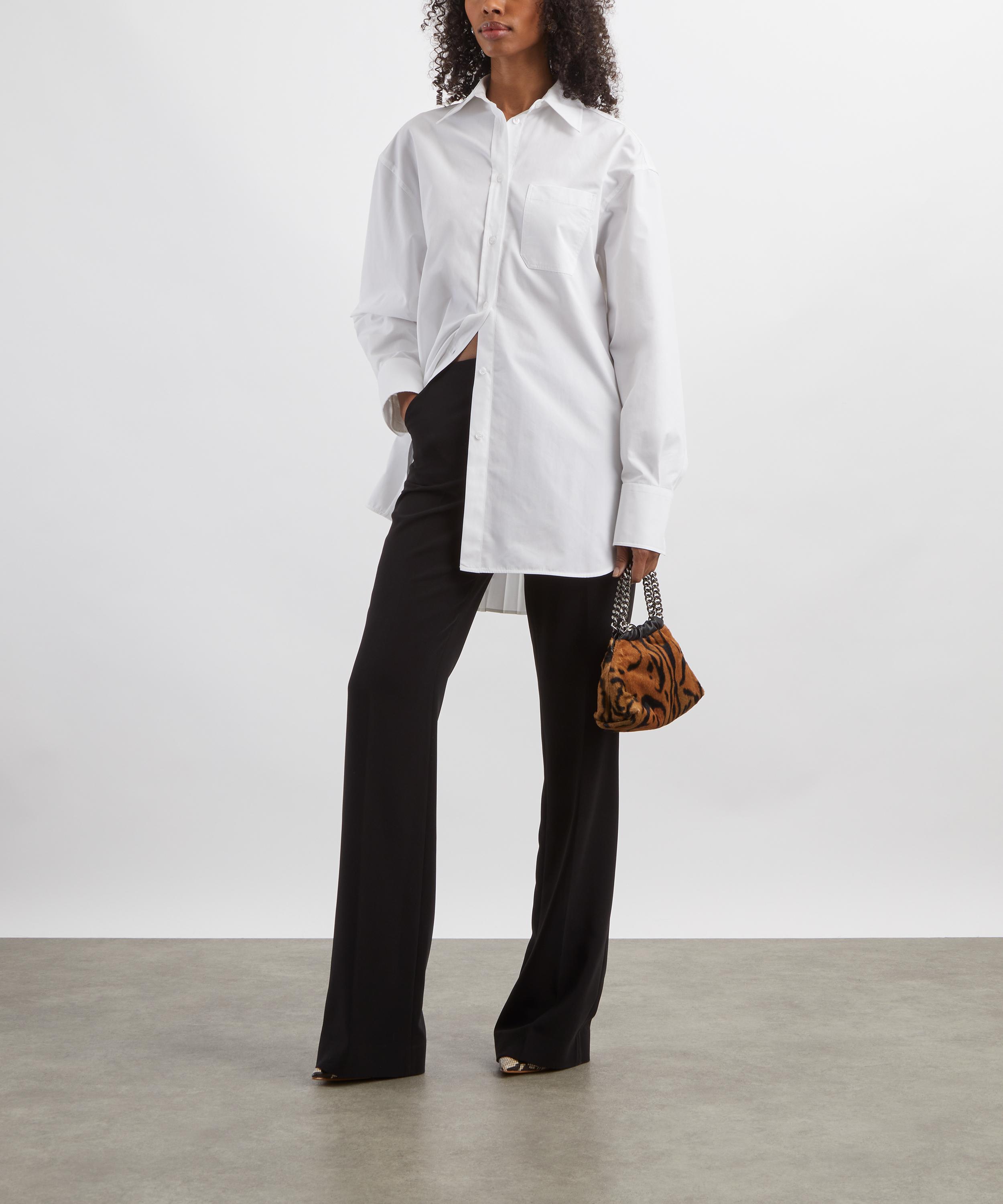 Sportmax - Optical White Pleated Overshirt image number 1