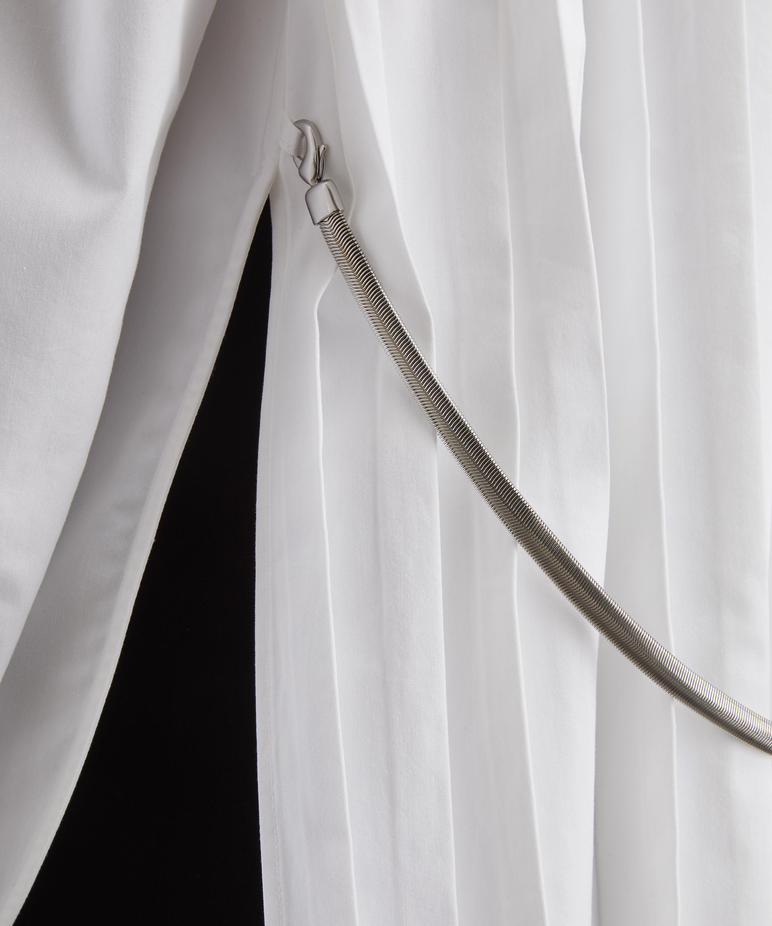 Sportmax - Optical White Pleated Overshirt image number 4