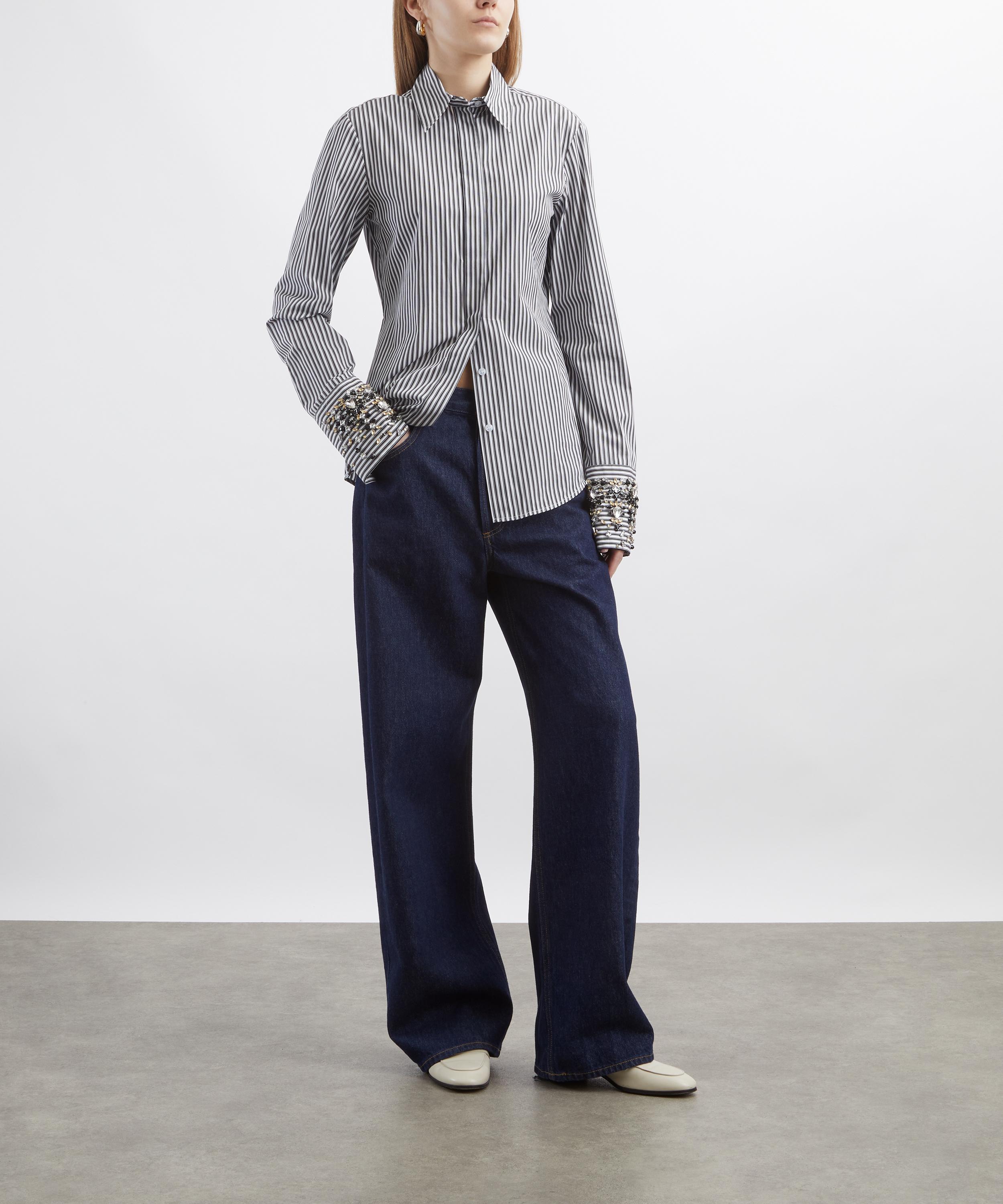 Sportmax - Racconto Jewel-Embroidered Poplin Shirt image number 1