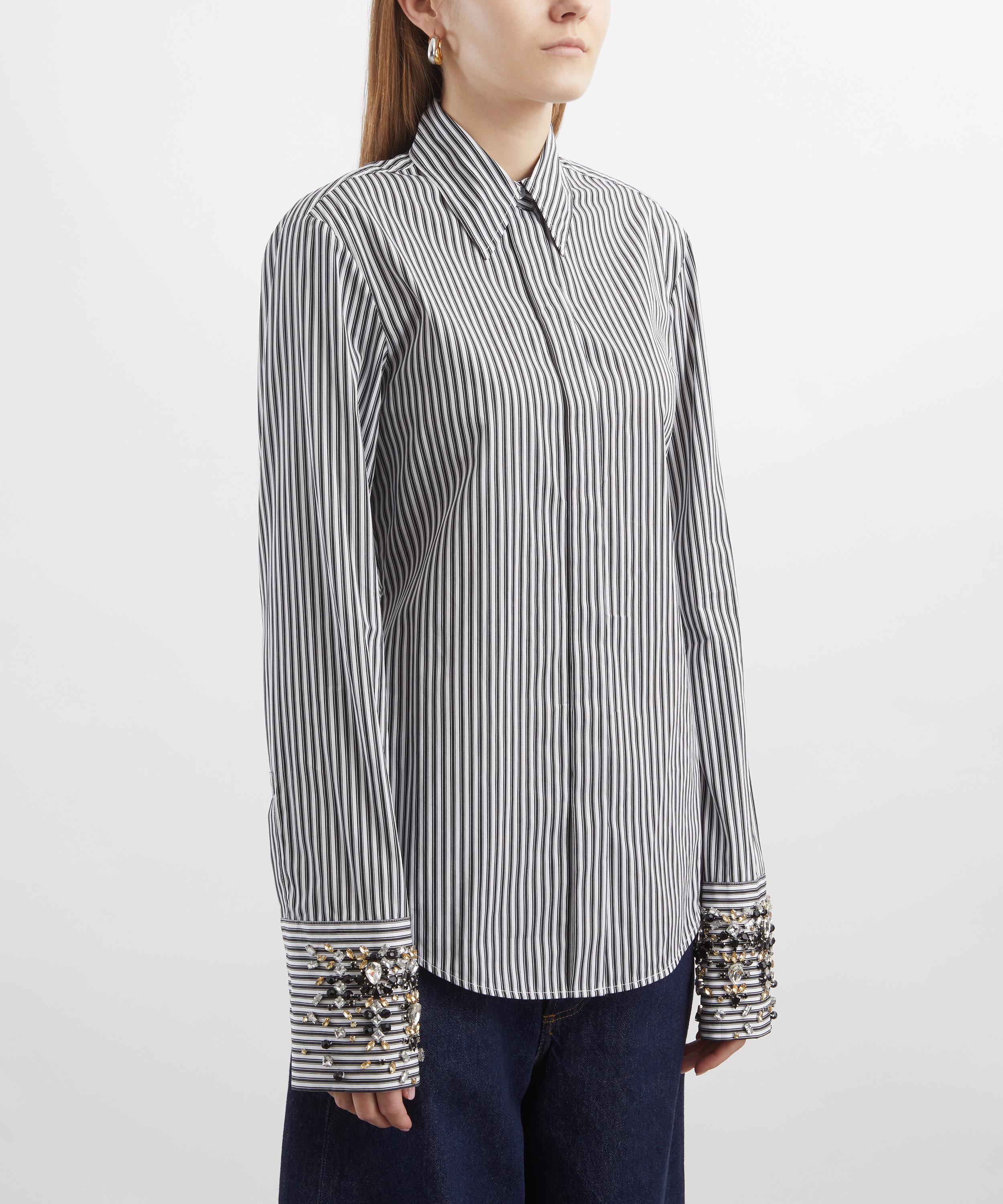 Sportmax - Racconto Jewel-Embroidered Poplin Shirt image number 2