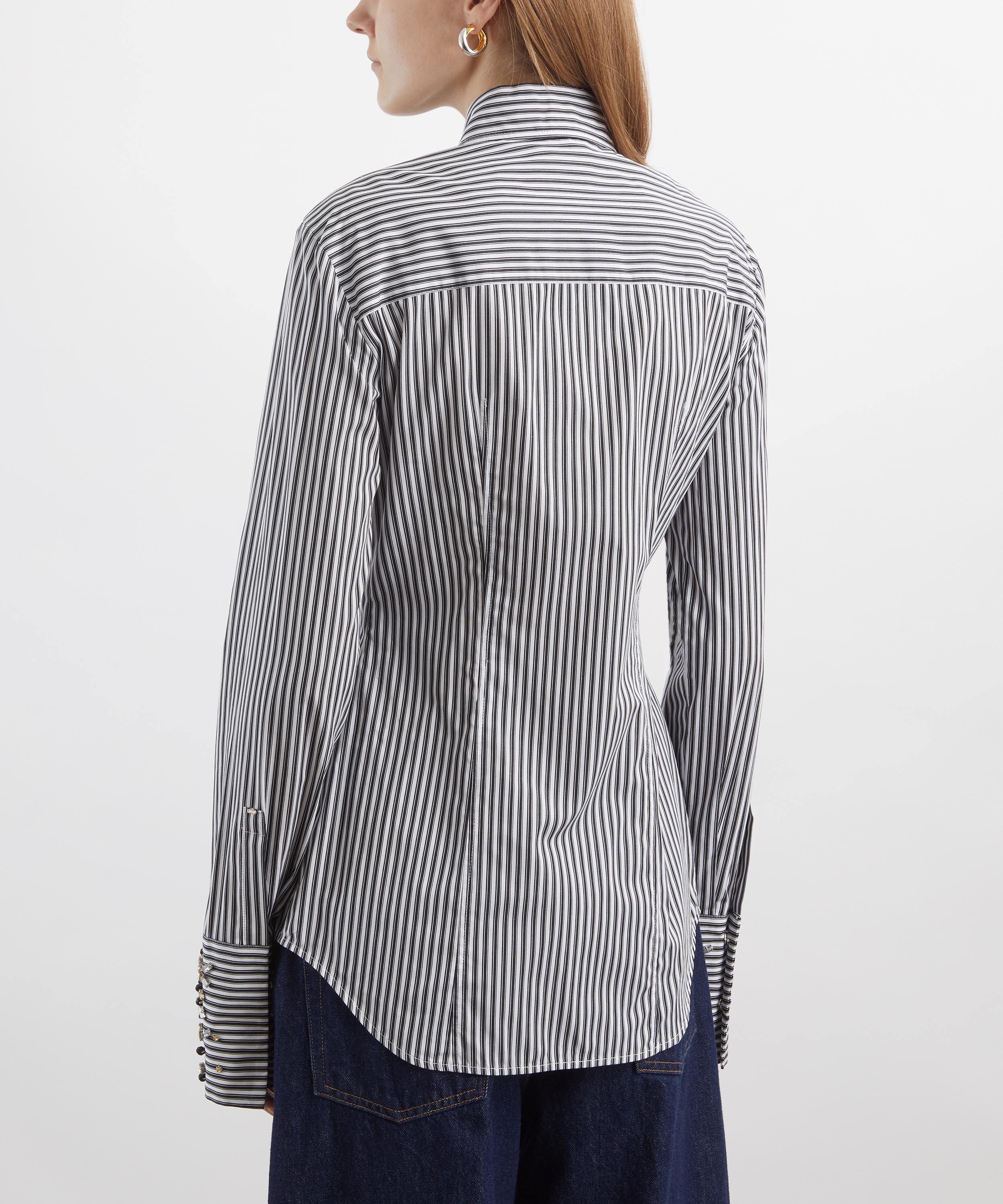 Sportmax - Racconto Jewel-Embroidered Poplin Shirt image number 3