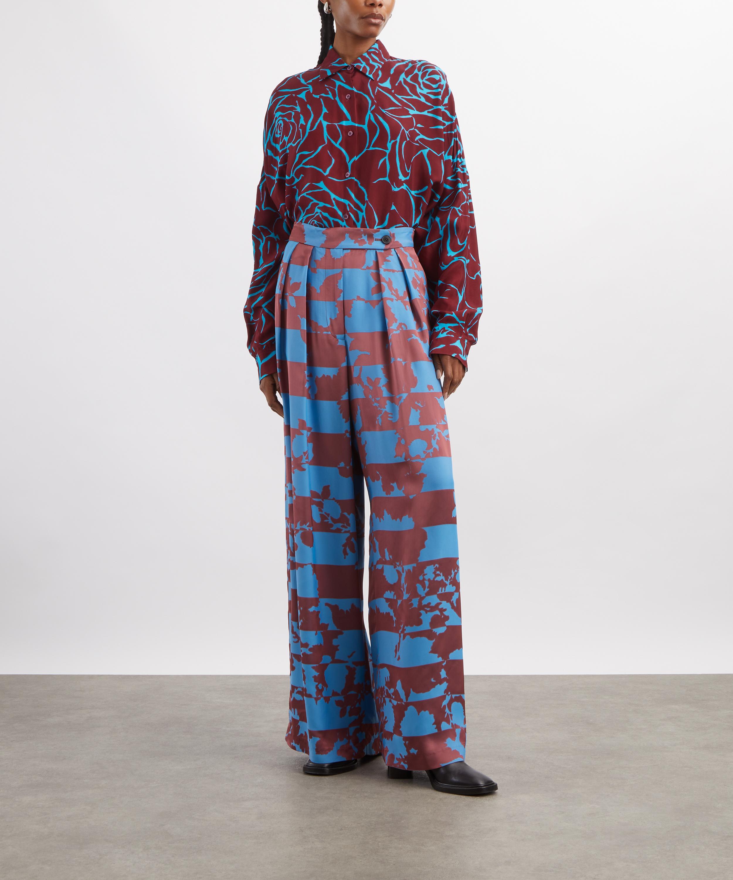 Dries Van Noten - Oversized Floral Crepe Shirt image number 1